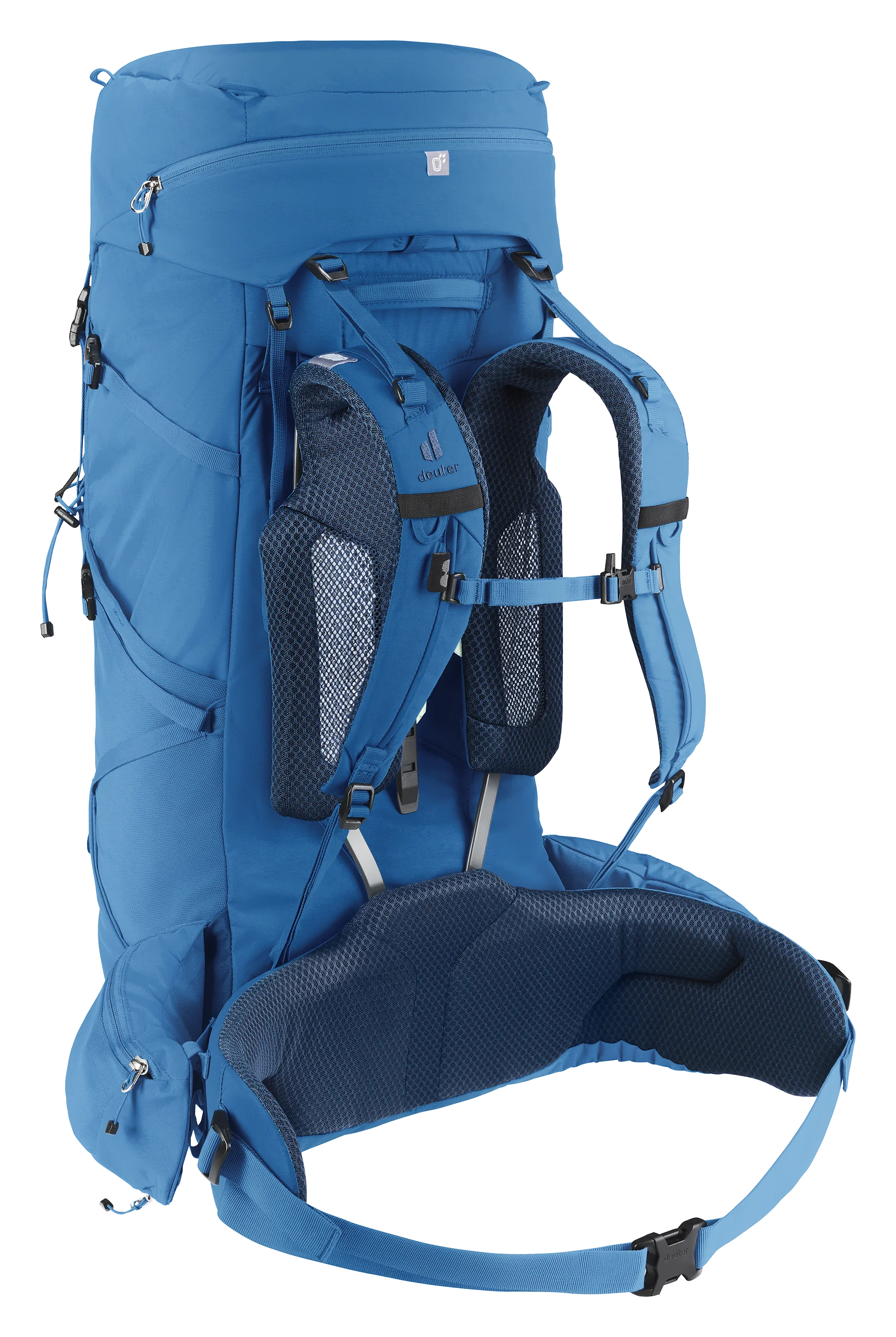 backpack, daypack, hiking, blue, shoulder straps