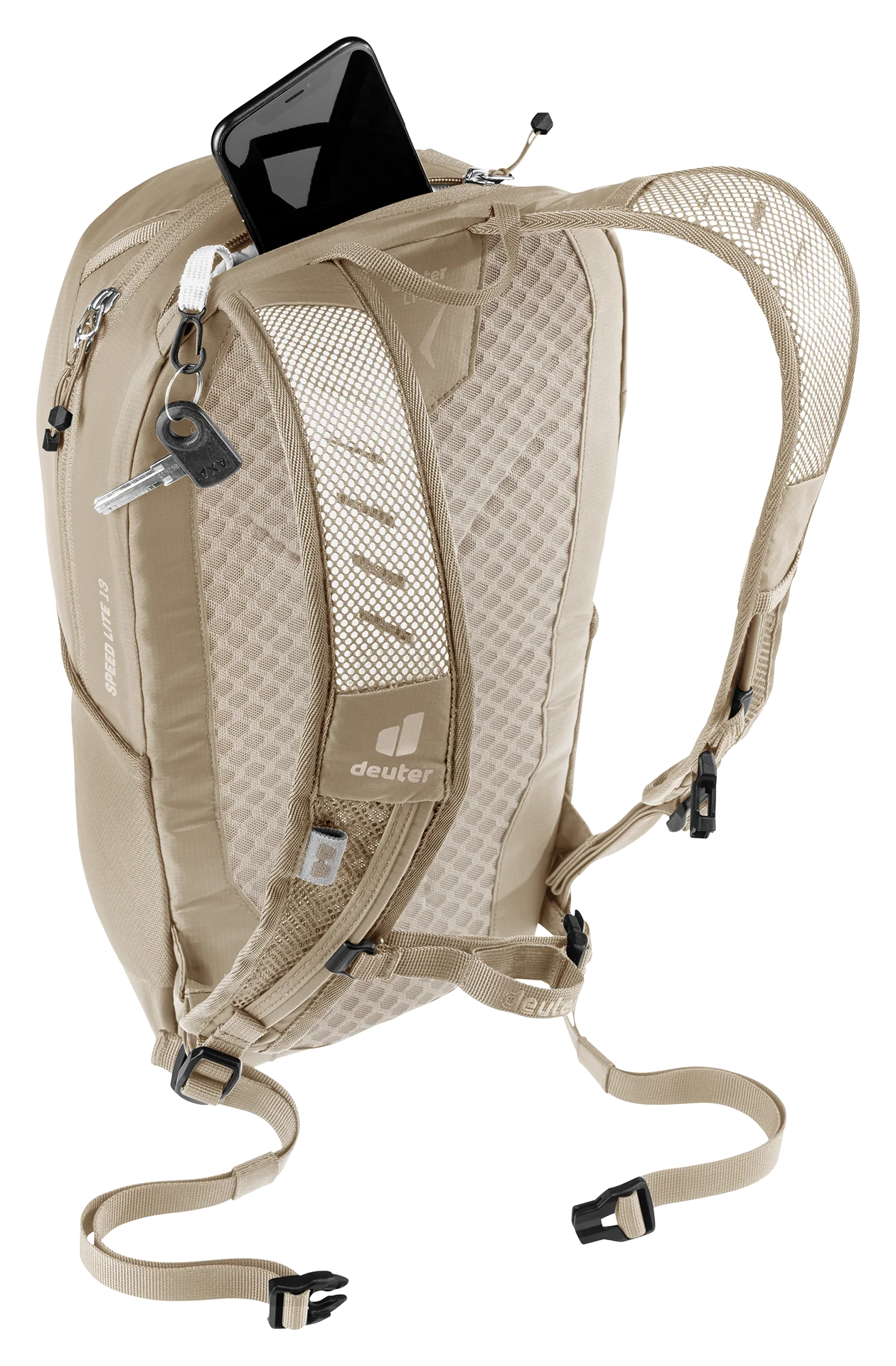 backpack, daypack, mesh, padded, tan