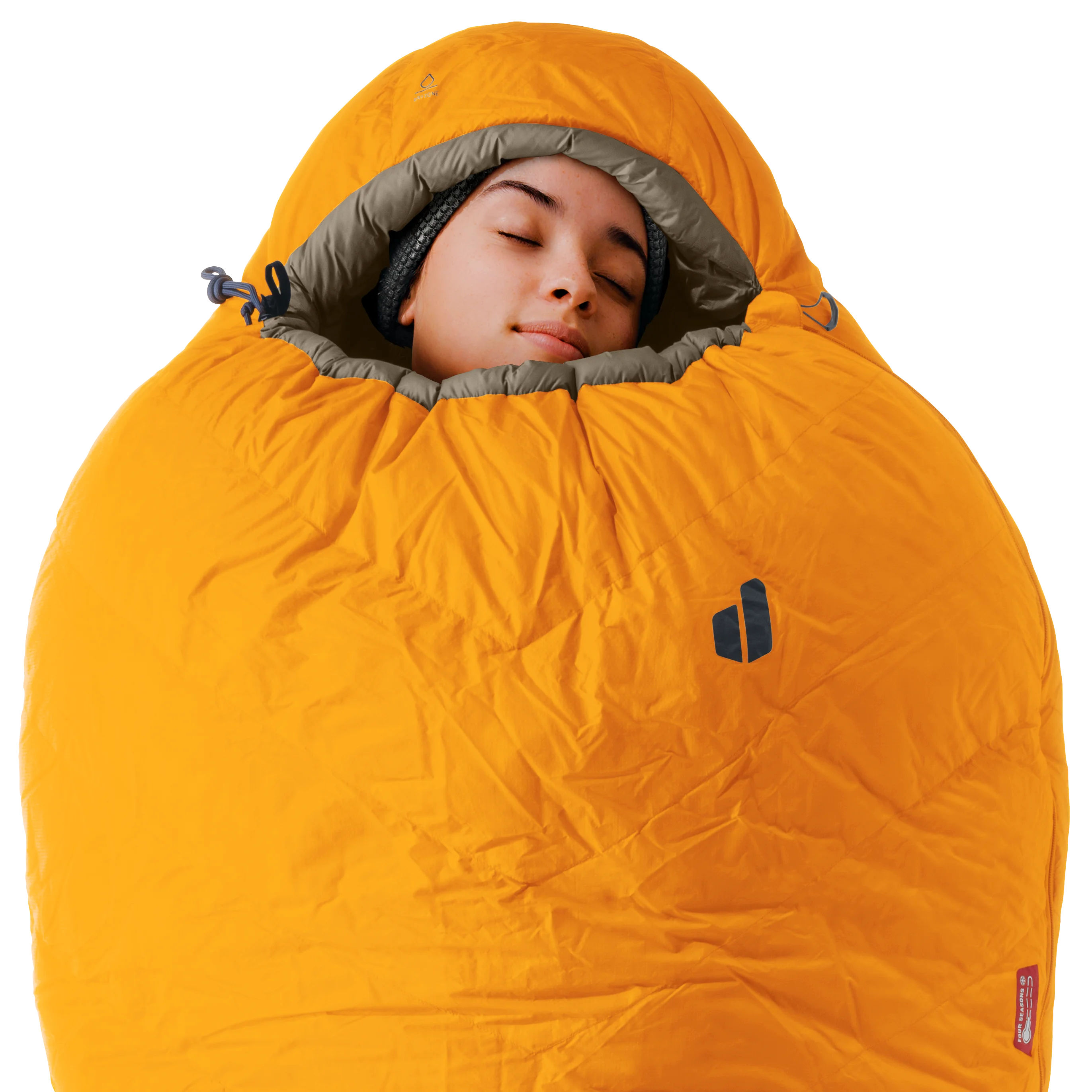 sleeping-bag, orange, hiking, warm, puffer