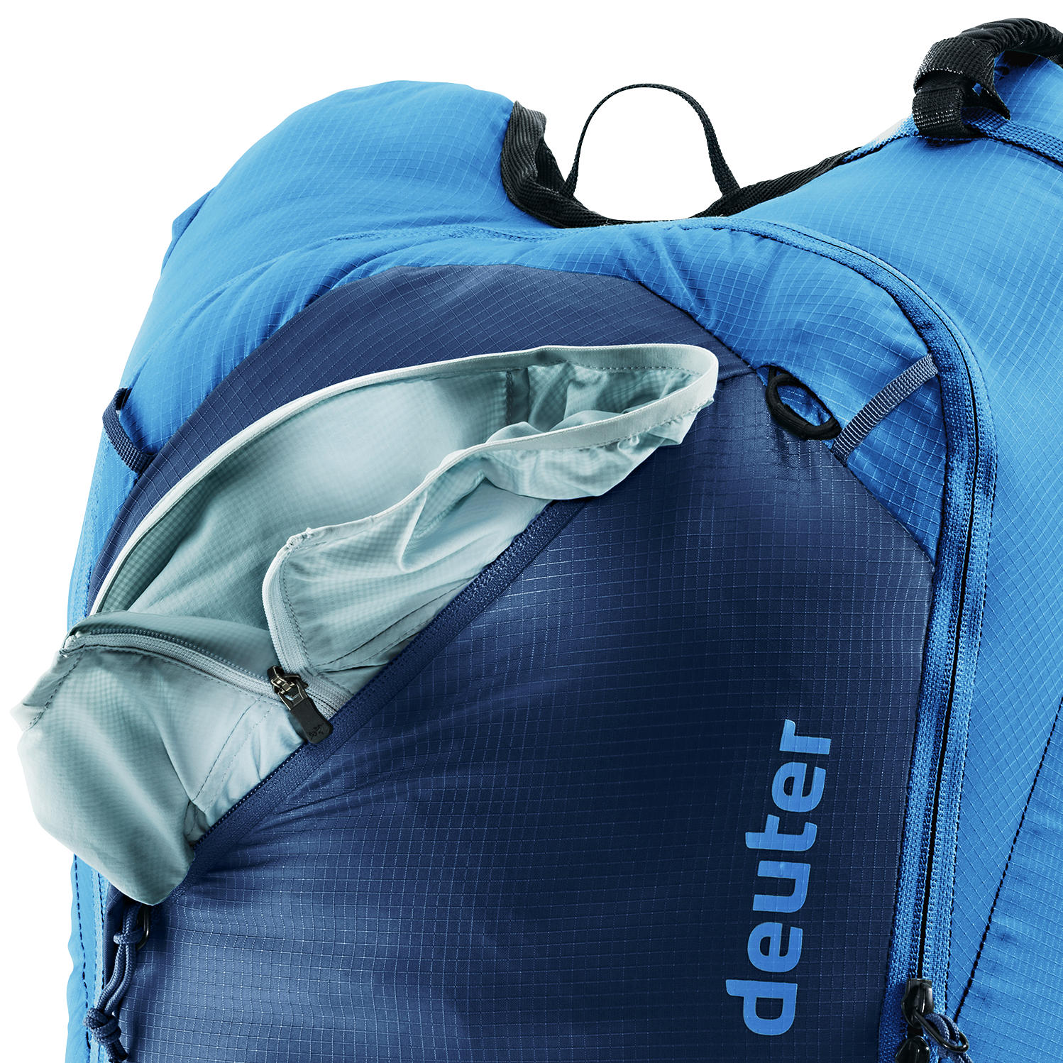 Bag, Backpack, Clothing, Coat, Jacket, backpack, blue backpack, zippered pocket, outer pocket, shoulder straps