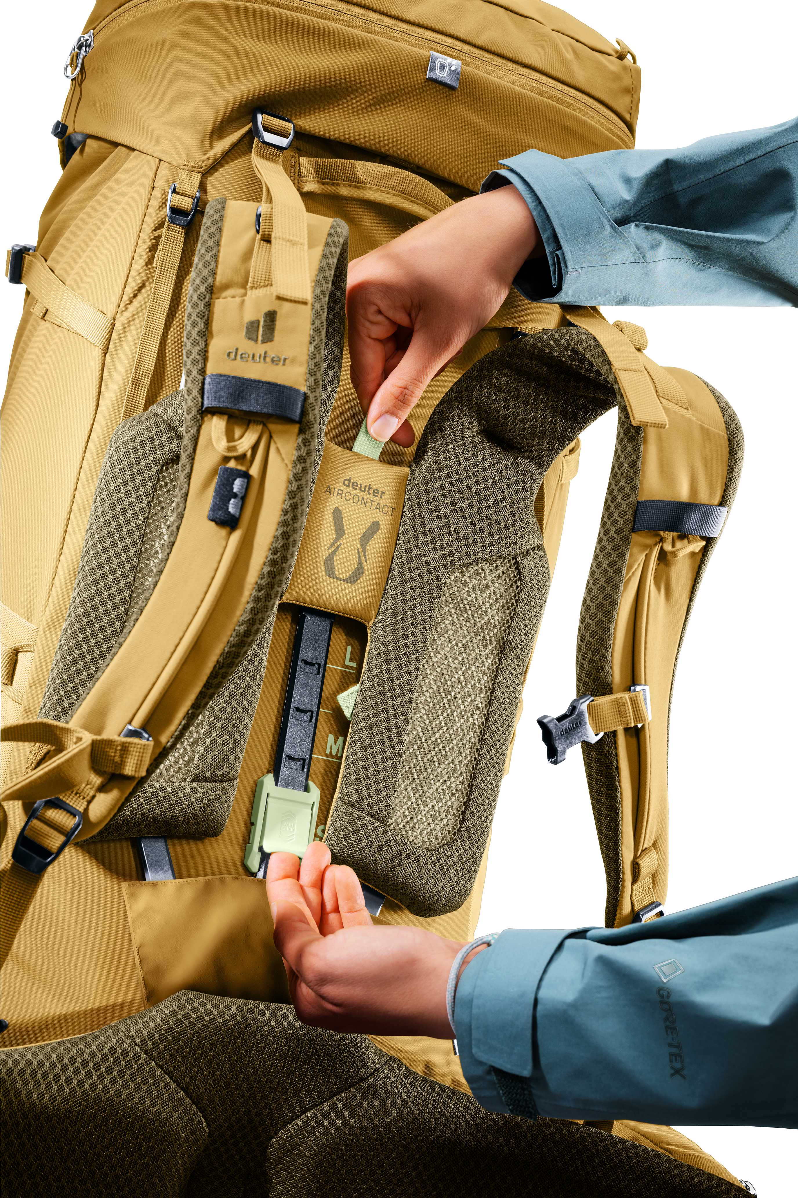 Aircontact Core 55+10 SL Aircontact Core 55+10 SL - Travel backpacks - savanna nori