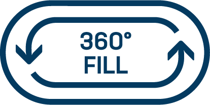 Noches cálidas y confortables gracias al relleno de 360 grados