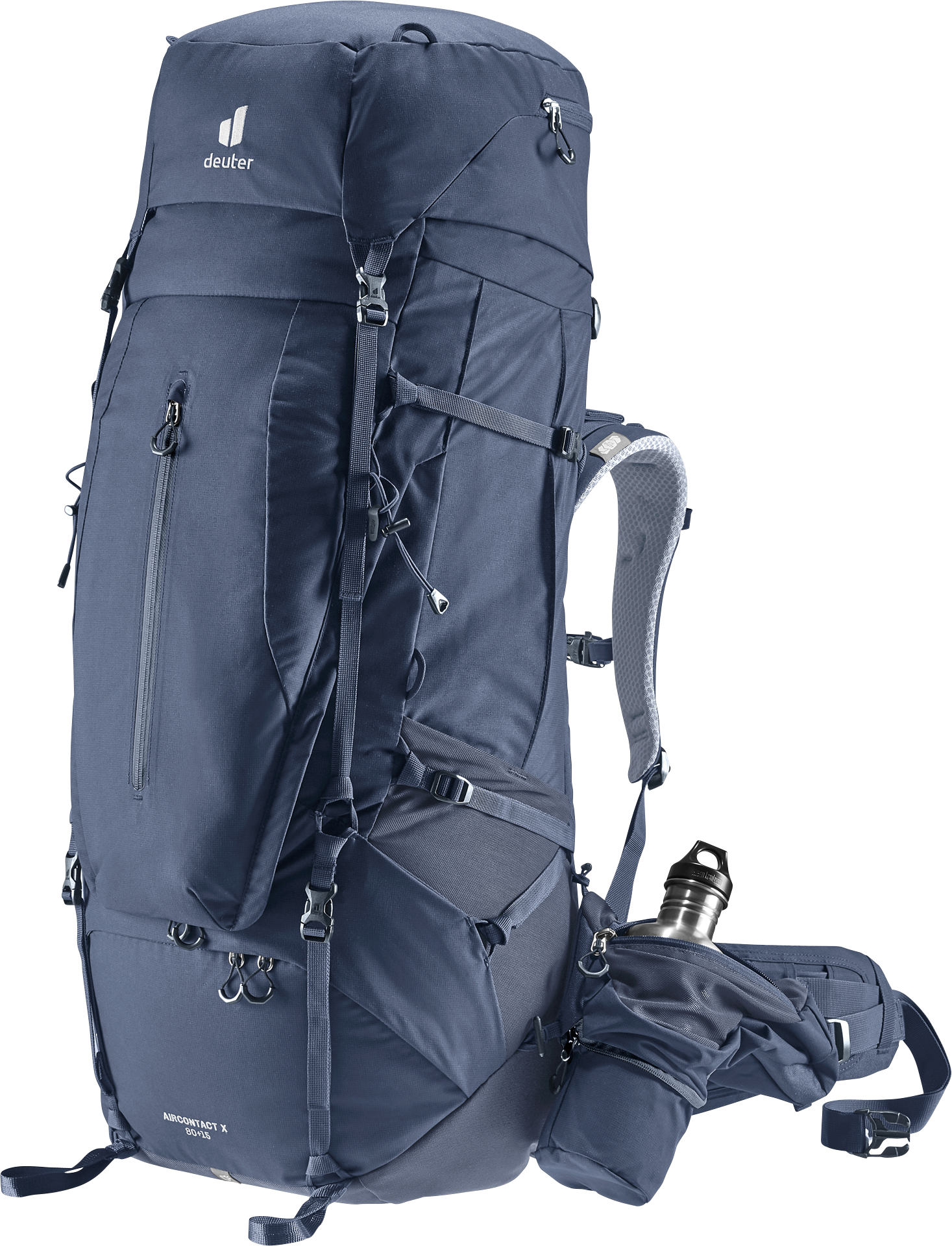 Aircontact X 80+15 backpack, daypack, outdoor, hiking, hydration-bottle