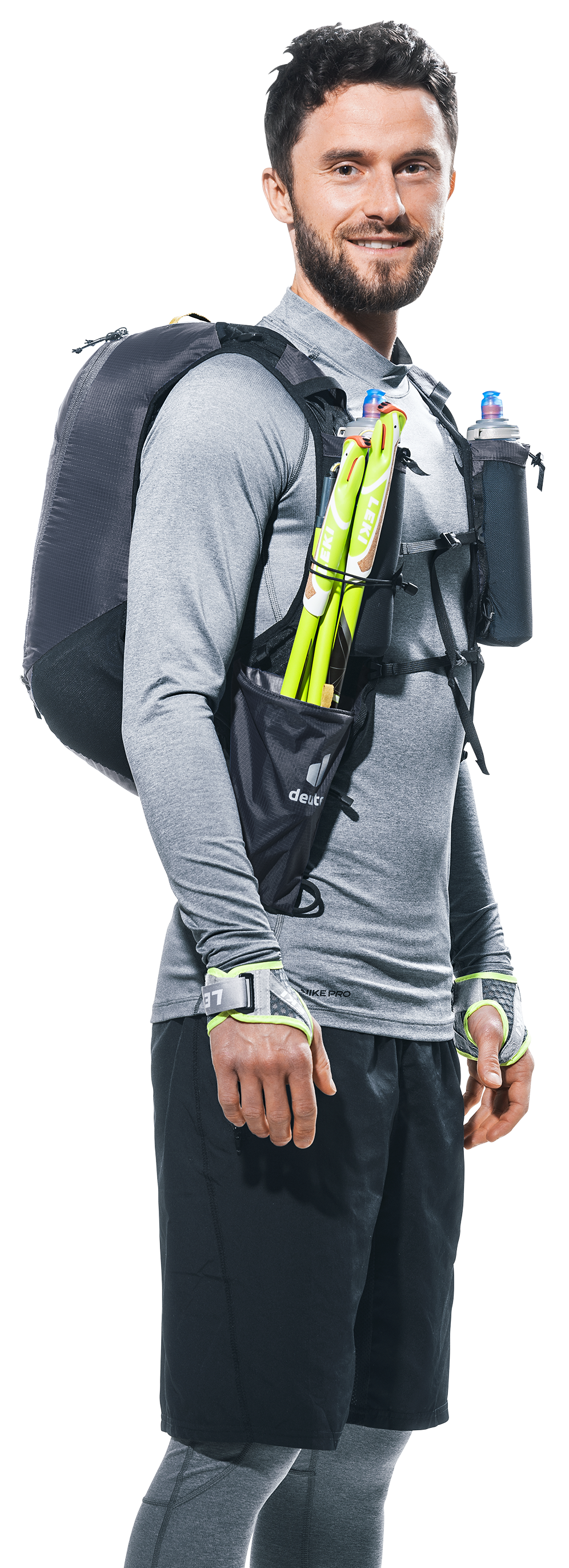 Long Sleeve, Finger, Person, Bag, Man, backpack, hydration pack, trekking gear, sleeve pockets, pocket water bottle