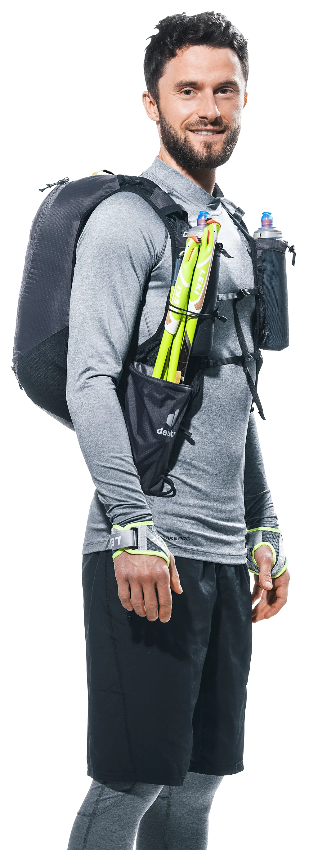 Long Sleeve, Finger, Person, Bag, Man, backpack, hydration pack, trekking gear, sleeve pockets, pocket water bottle