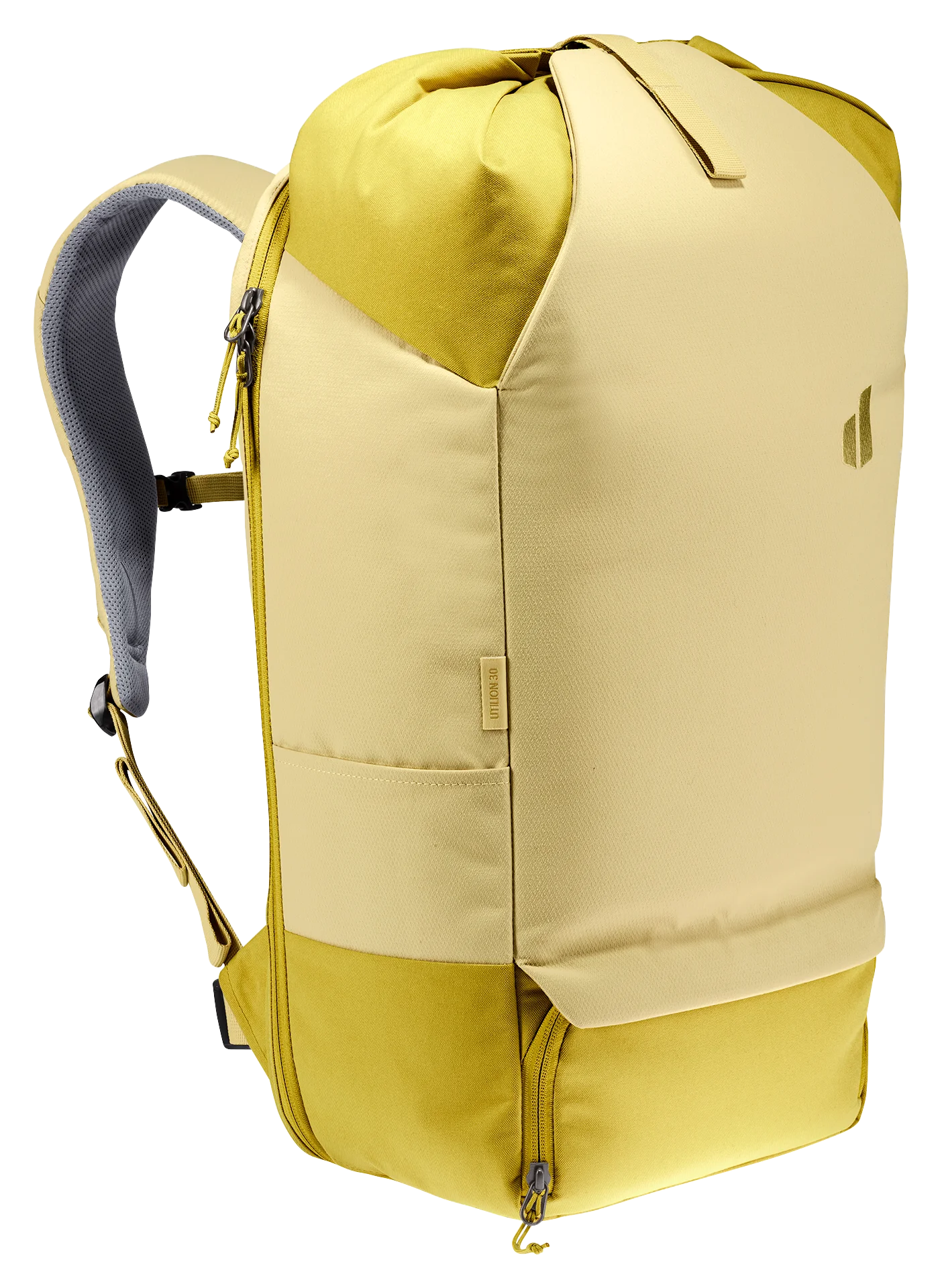 backpack, daypack, travel, yellow, shoulder straps