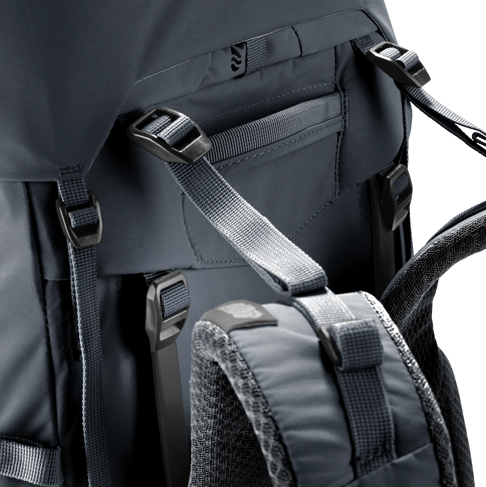 backpack, strap, padded, gray, outdoor
