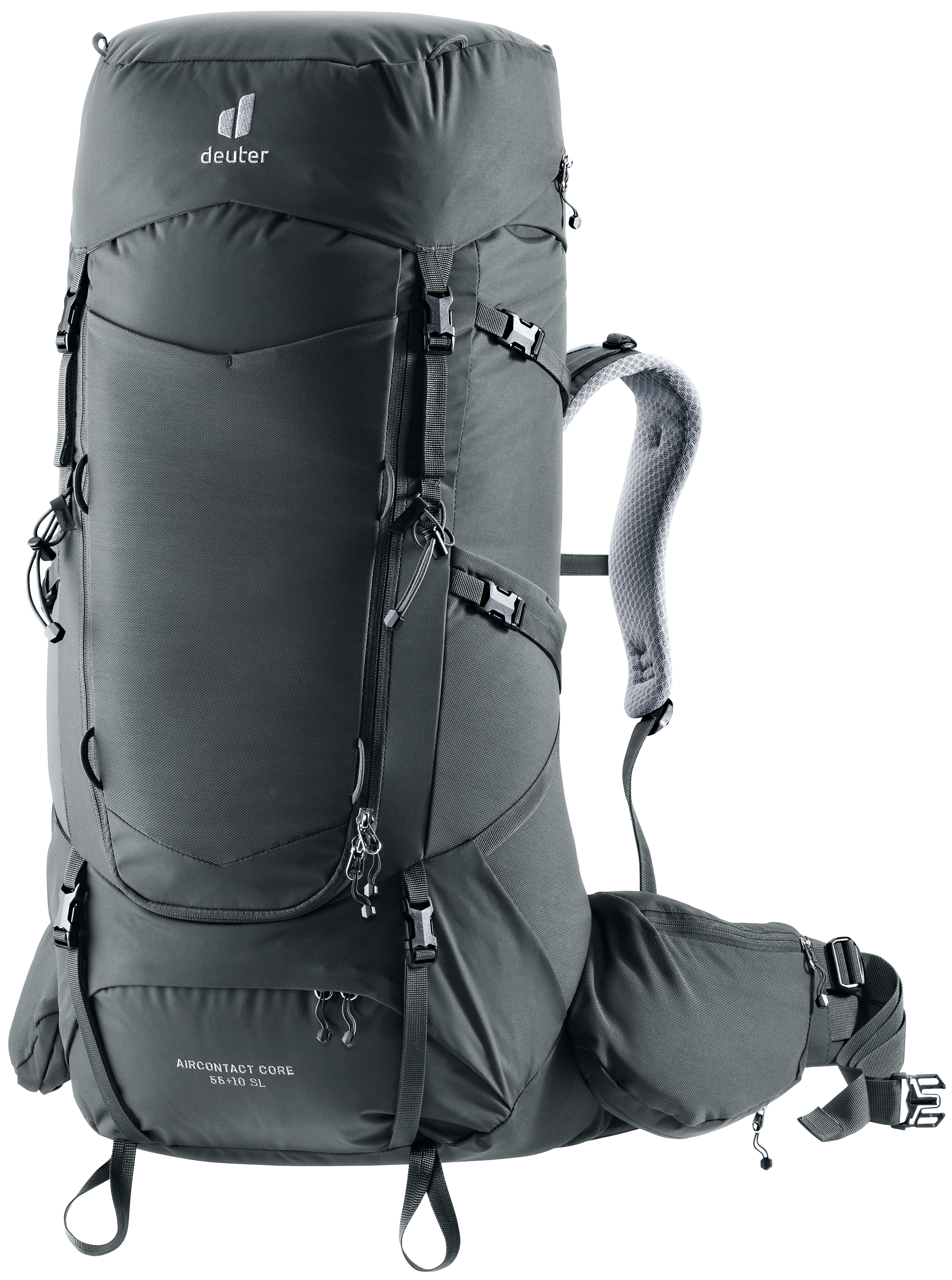 Deuter Women's Aircontact Core 55+10 SL Trekking Backpack, Graphite Deuter Women's Aircontact Core 55+10 SL Trekking Backpack, Graphite