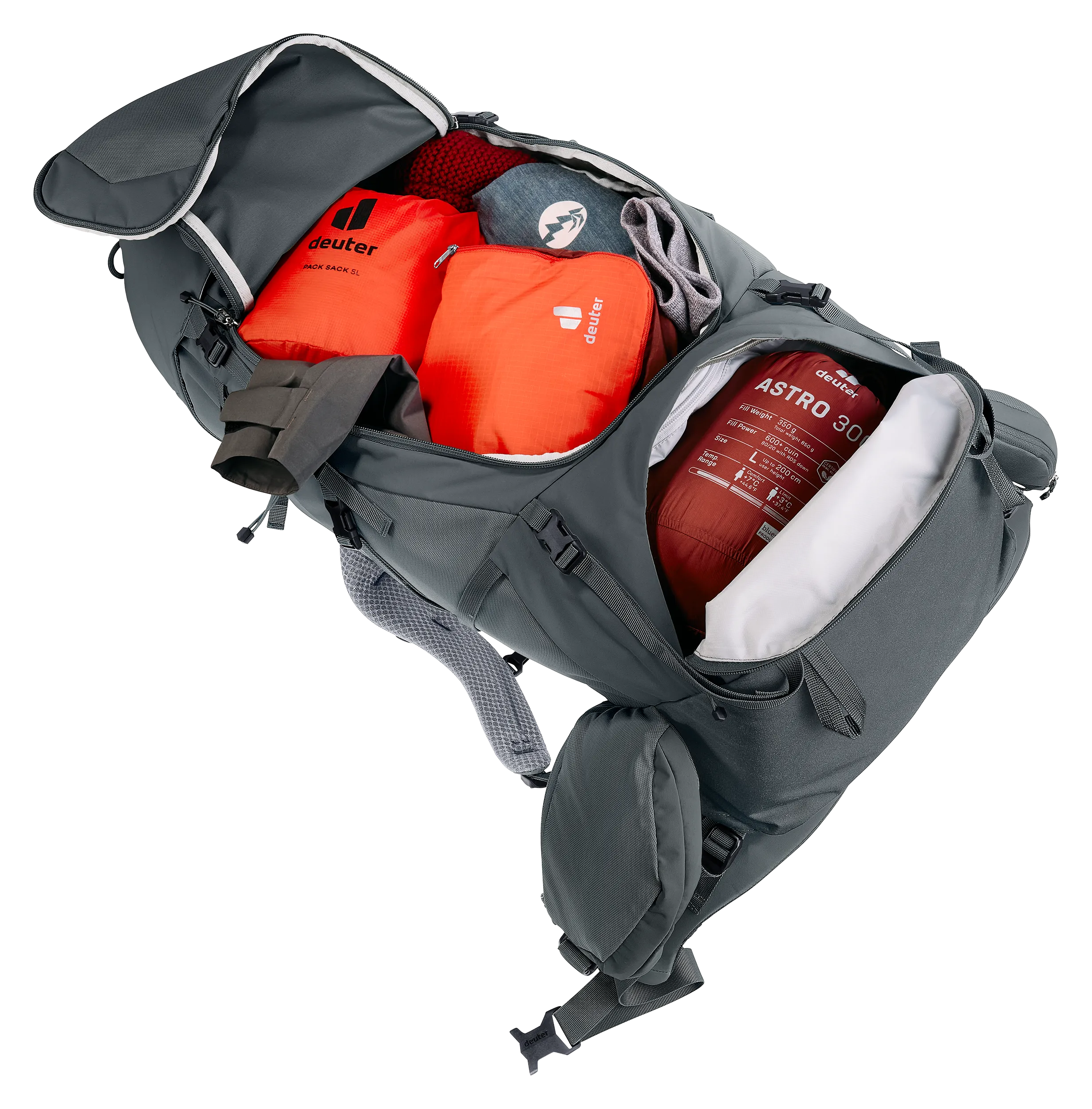 Aircontact Core 45+10 SL - Backpacking packs - l graphite