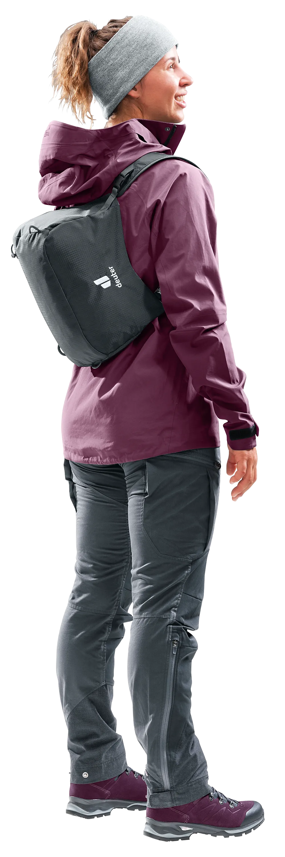 Coat, Jacket, Long Sleeve, Pants, Hood, backpack, hiking, outdoor, shoulder strap, gray