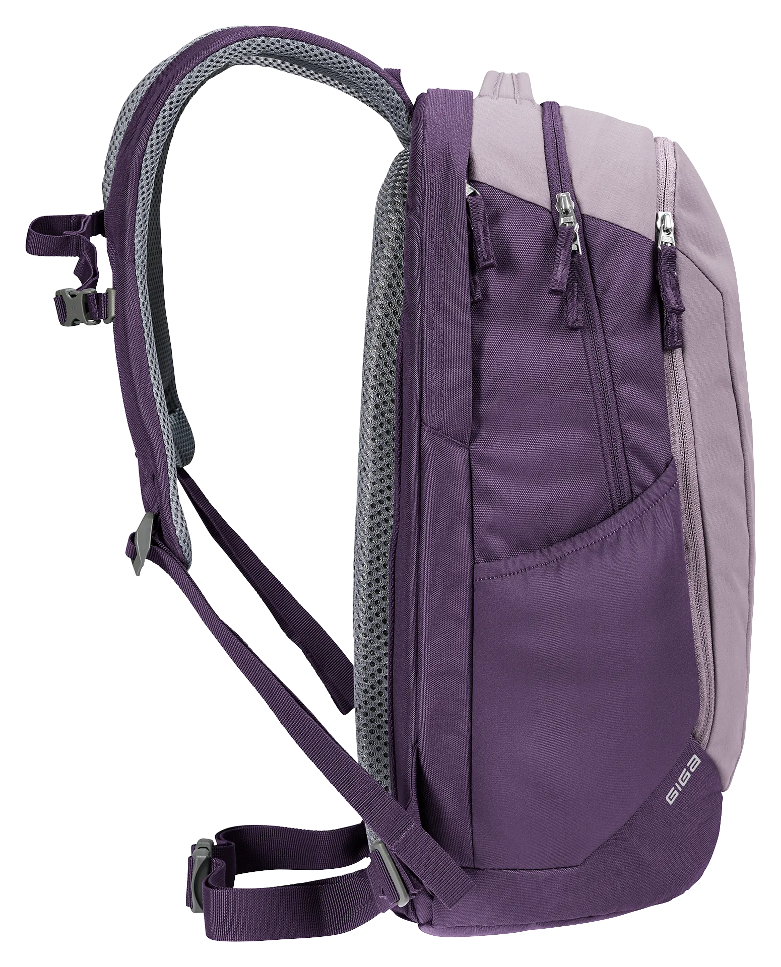 Bag, Backpack, backpack, purple, zippers, meshPadding, external pocket