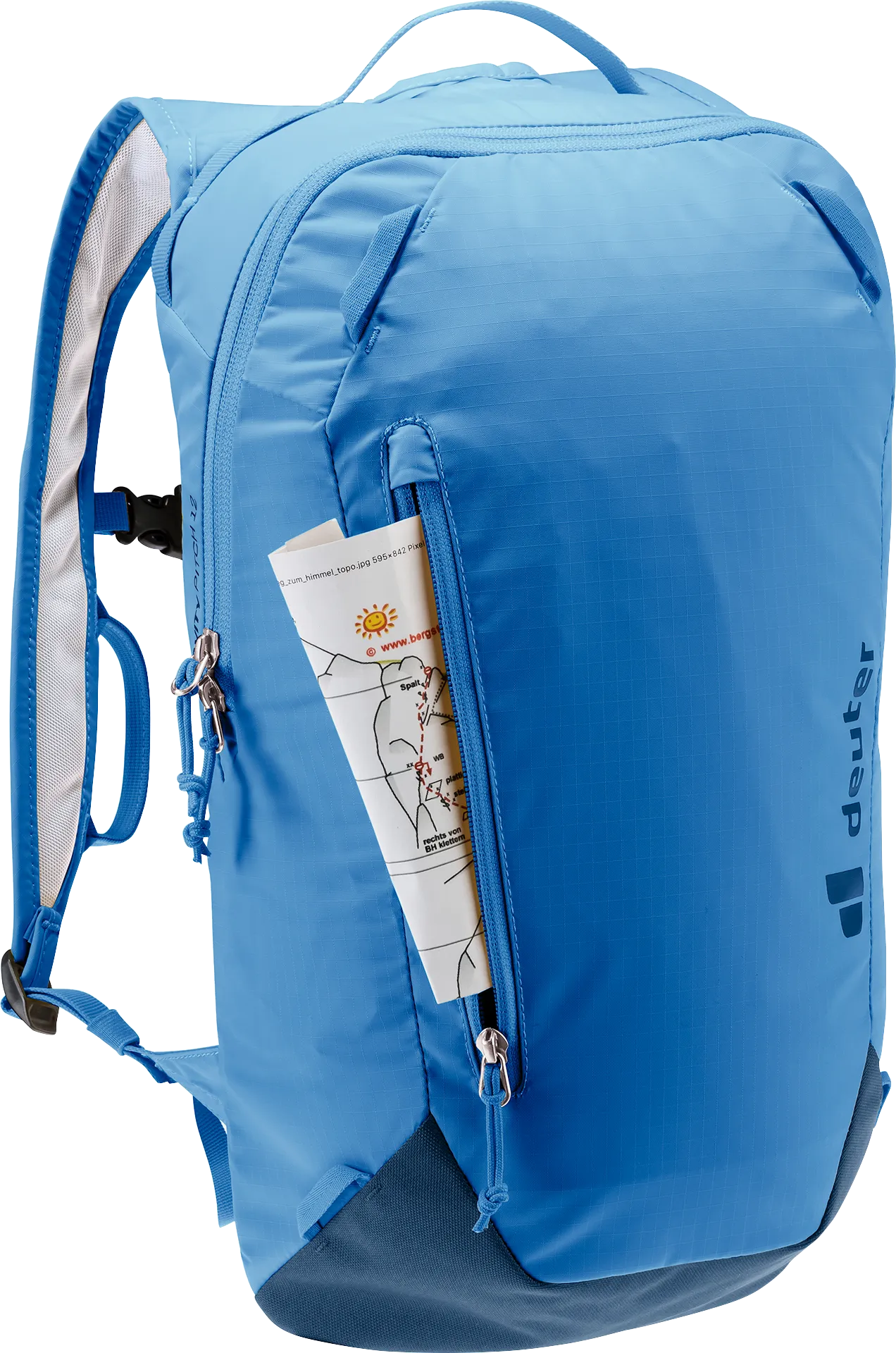 Bag, Backpack, backpack, blue, zippered, padded, front-pocket