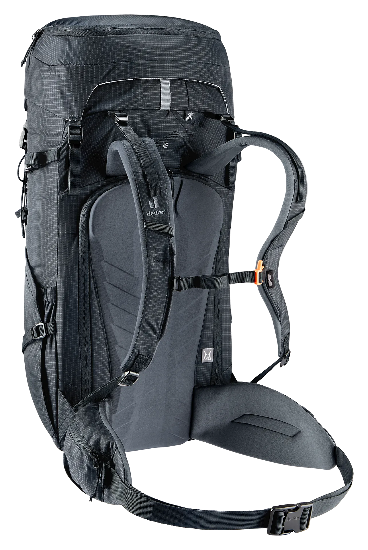 backpack, hiking, gray, lumbar, waist-belt