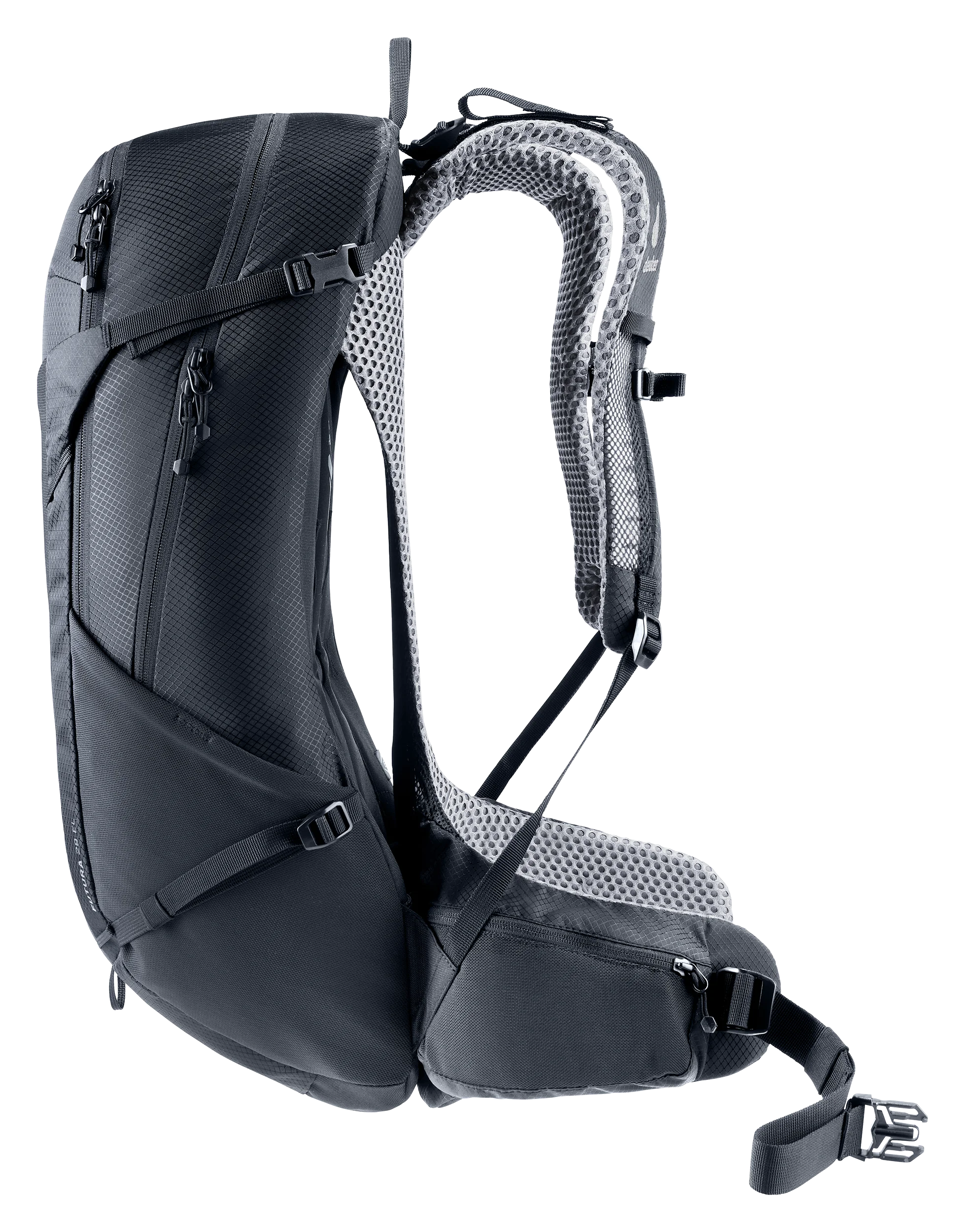 backpack, hiking, shoulder strap, spine support, mesh padding