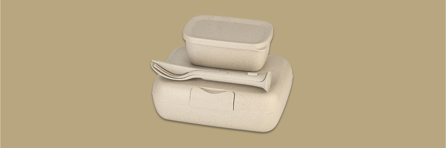 h_koziol_mobile lunch box, bento, container, folding utensils, set