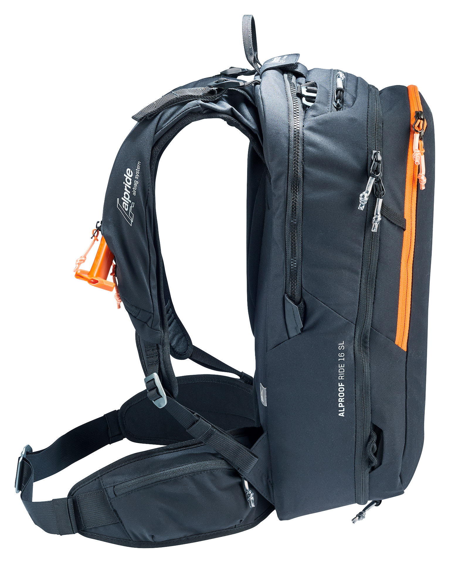 Alproof Ride 16 SL Bag, Backpack, backpack, hydration-compatible, shoulder strap, orange zipper, alpride