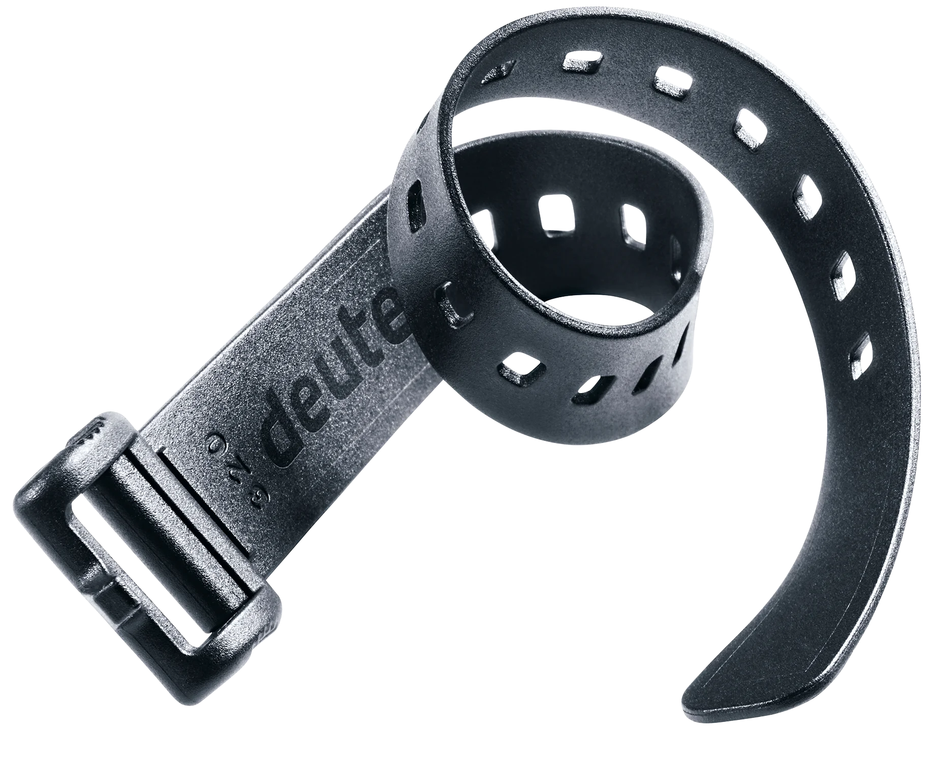 Multistrap 32 cm watch strap, silicone, black, adjustable, hole-punched