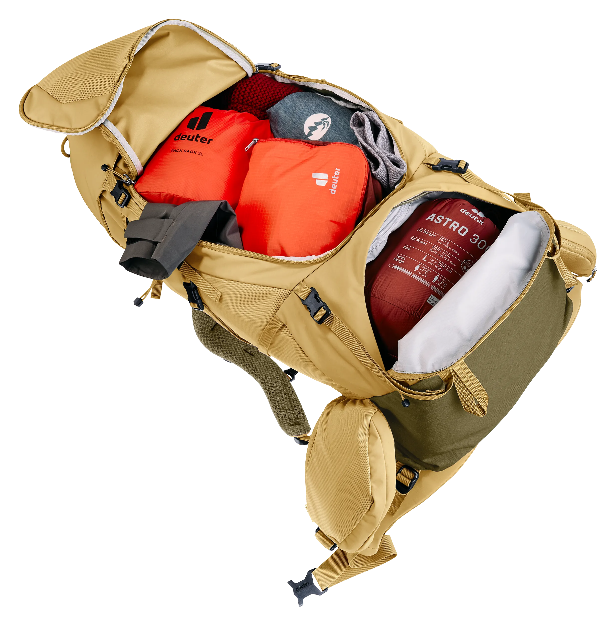 Aircontact Core 45+10 SL - Backpacking packs - savanna nori