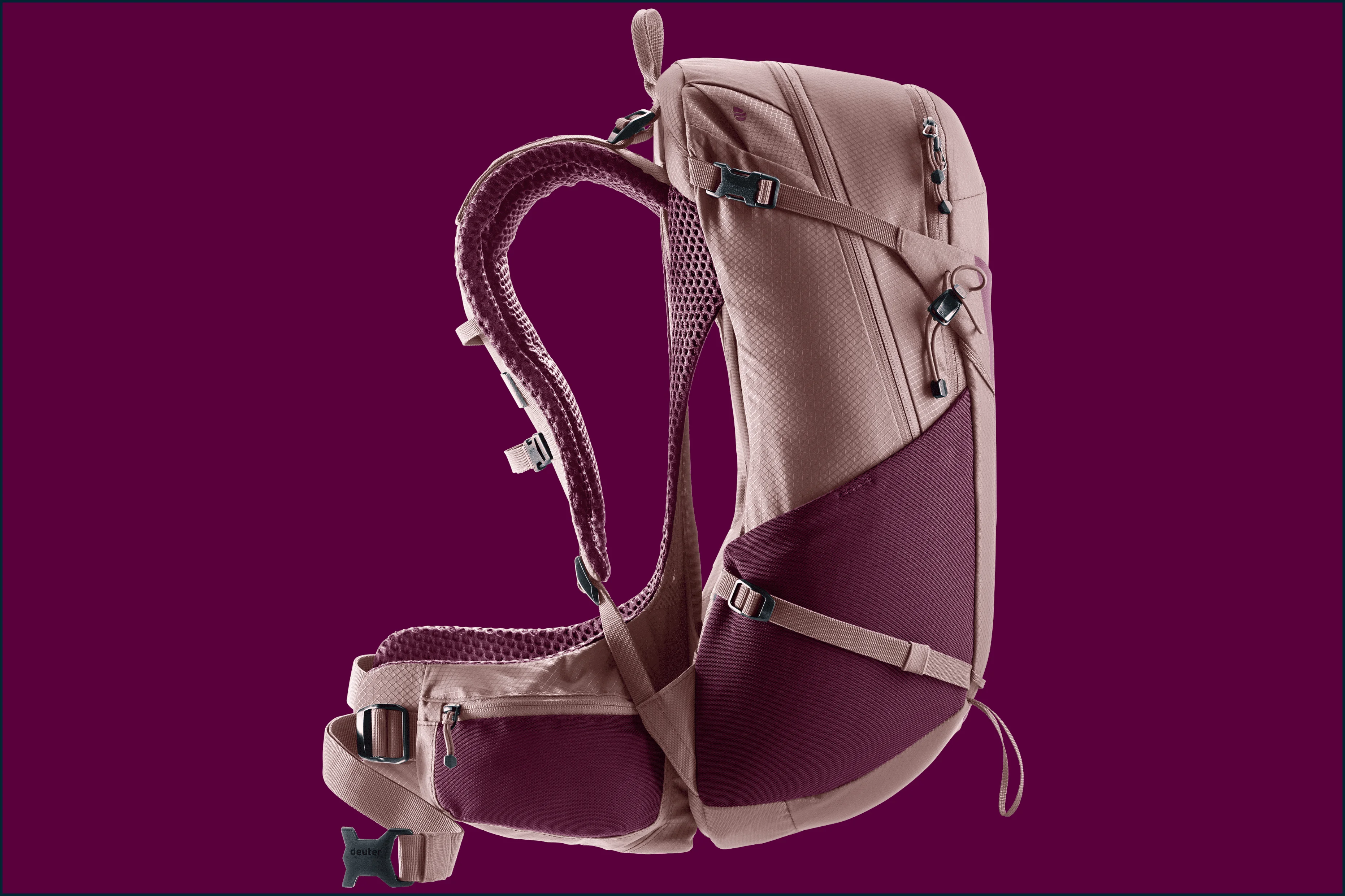 backpack, pink, shoulder strap, hydration pocket