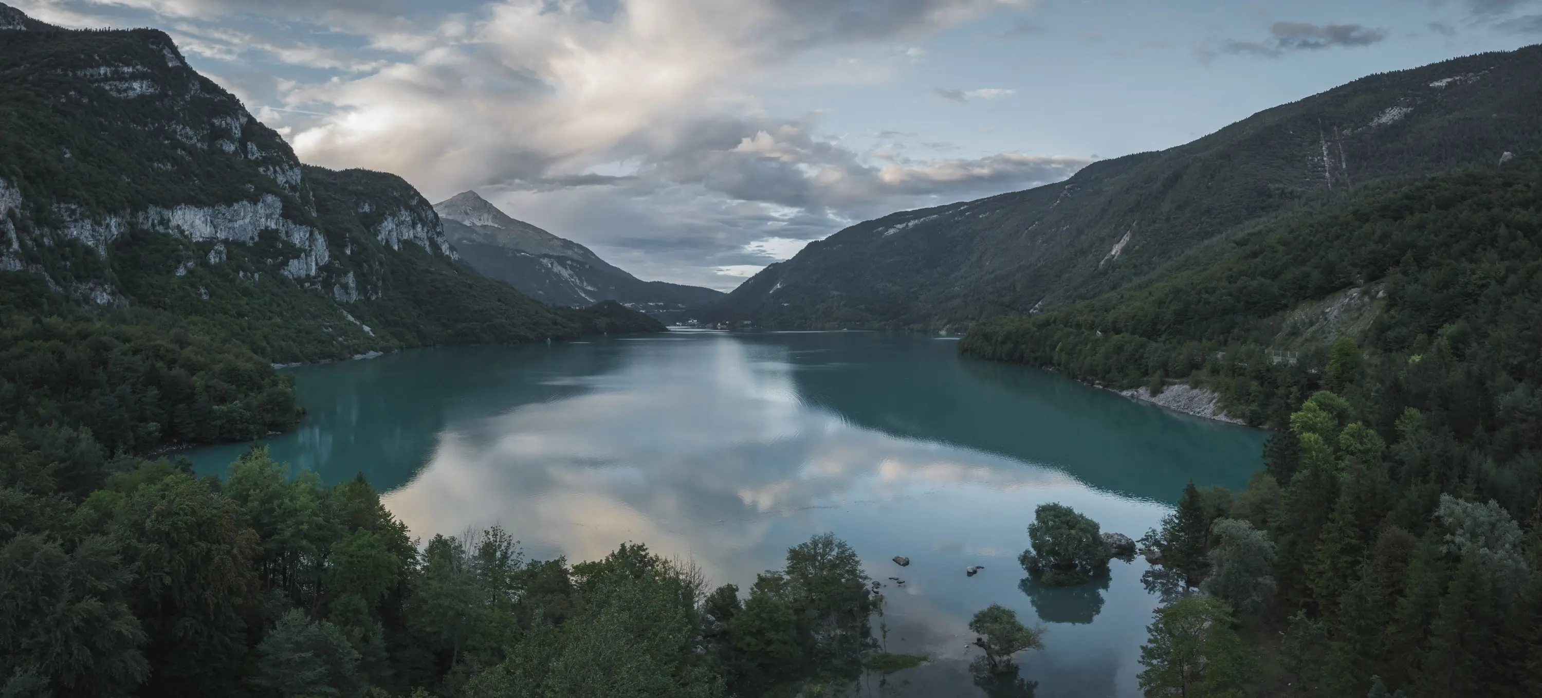 lake, mountains, water, tree, scenic
