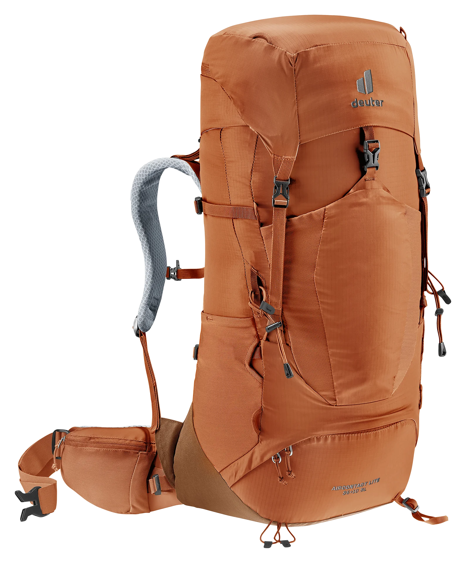 backpack, hiking, orange, synthetic, packable/ergonomic