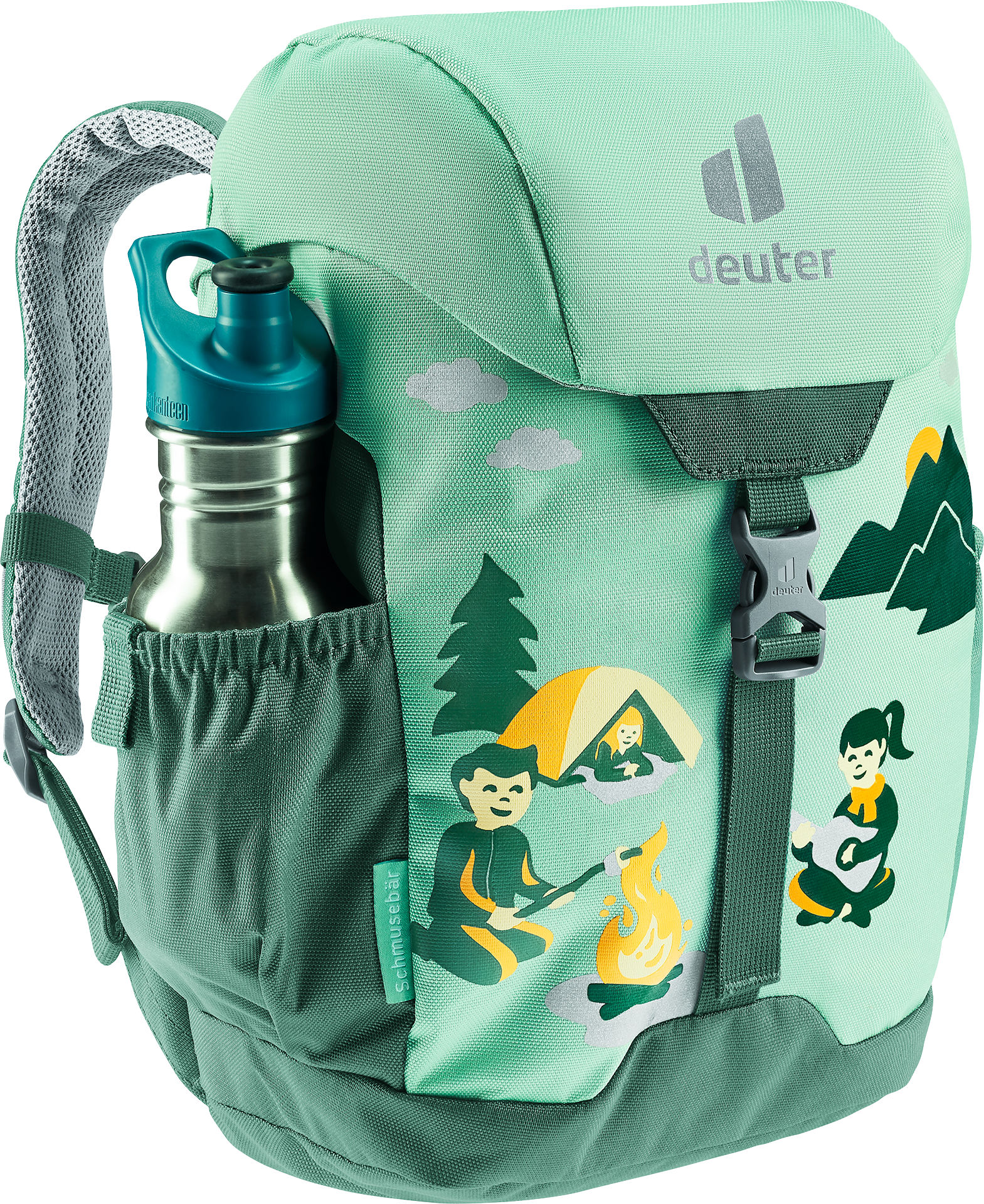 Schmusebär - Children’s backpacks - spearmint seagreen