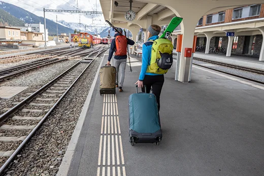 Terminal, Train Station, Person, Backpack, Baggage