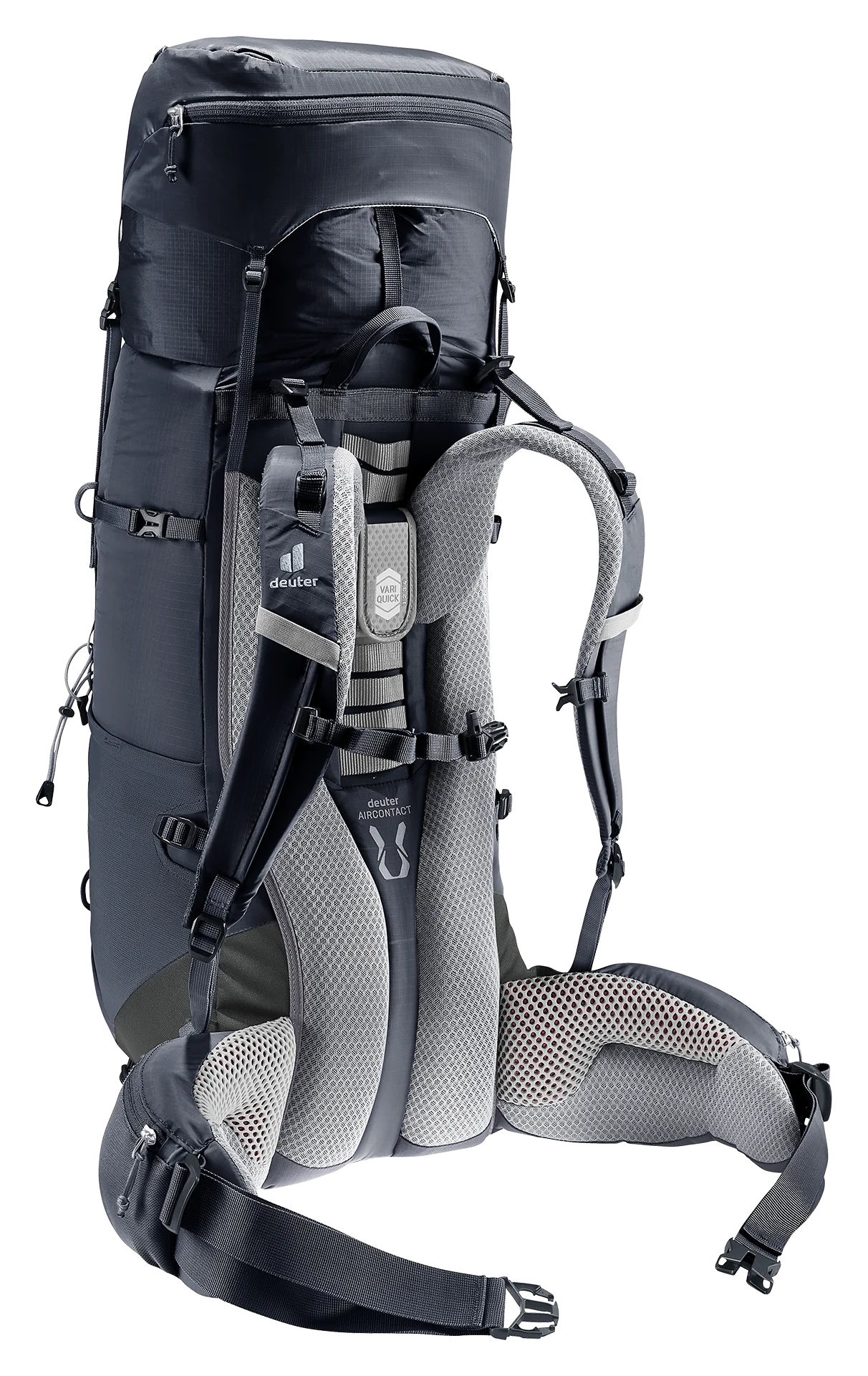 backpack, hiking, external-frame, gray, shoulder-straps