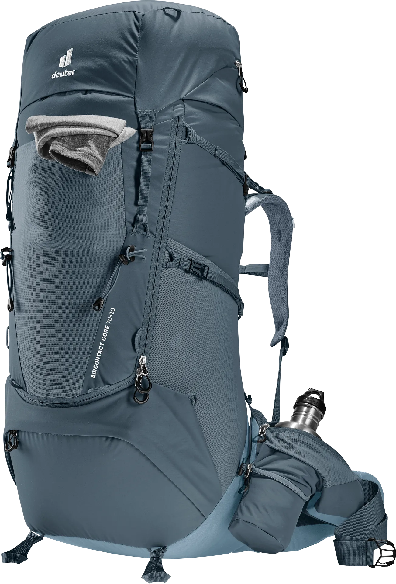 backpack, camping, hiking, hydration, blue-gray