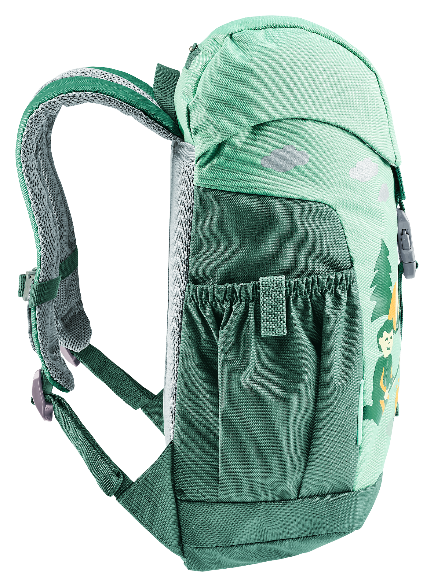 Bag, Backpack, backpack, kid, child, school, green, backpack, green, kids, side pocket, adjustable straps