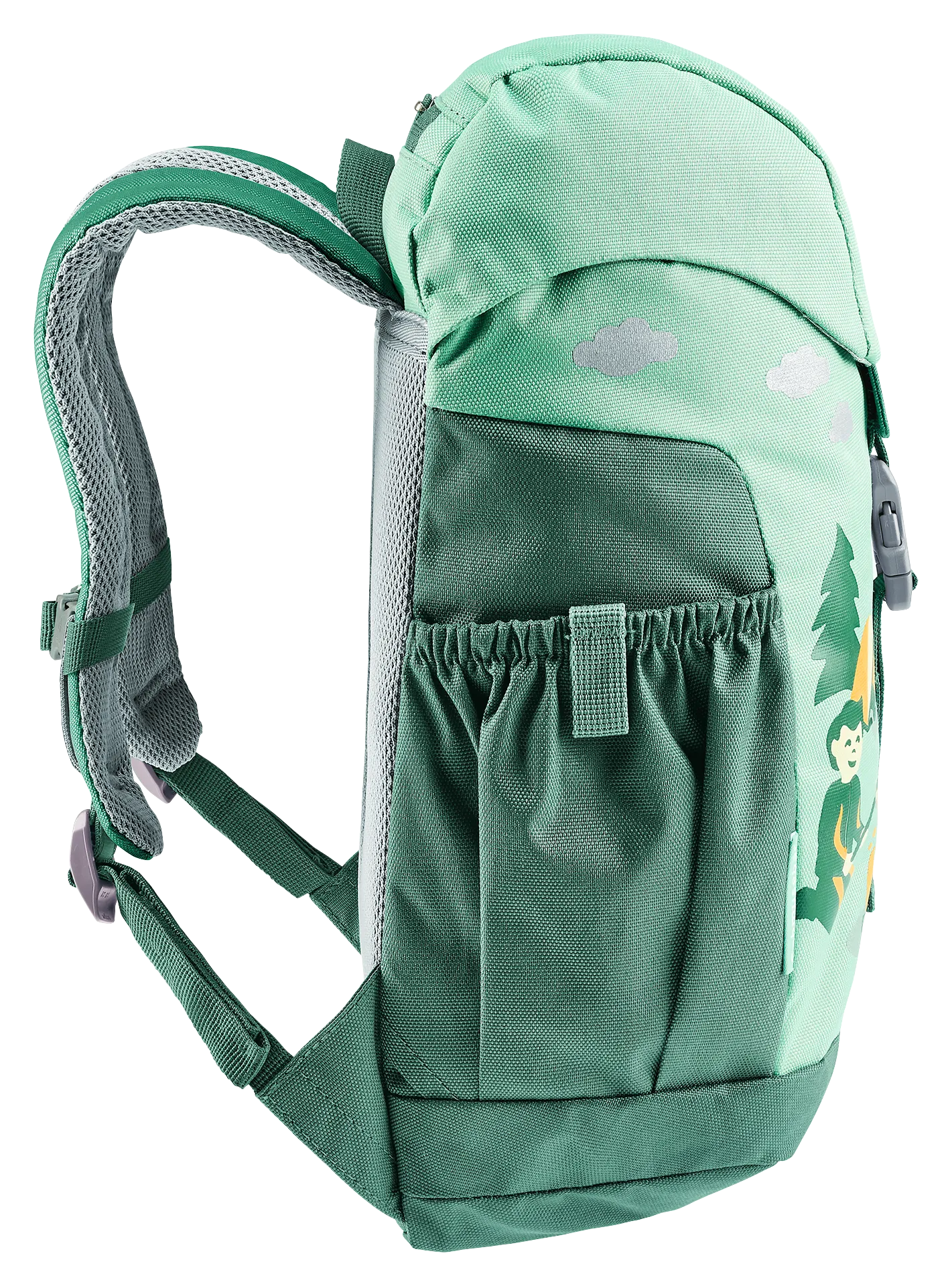 Bag, Backpack, backpack, kid, child, school, green, backpack, green, kids, side pocket, adjustable straps