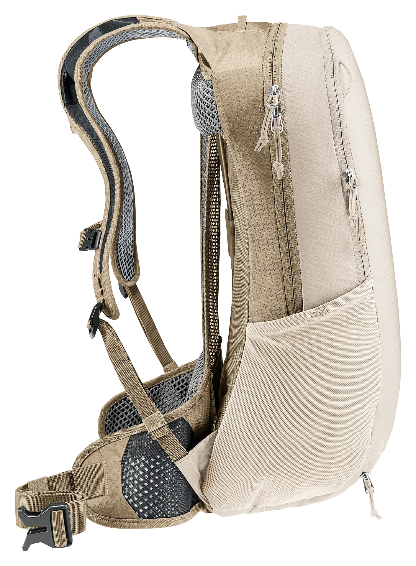 backpack, hiking, neutral, zippered, mesh