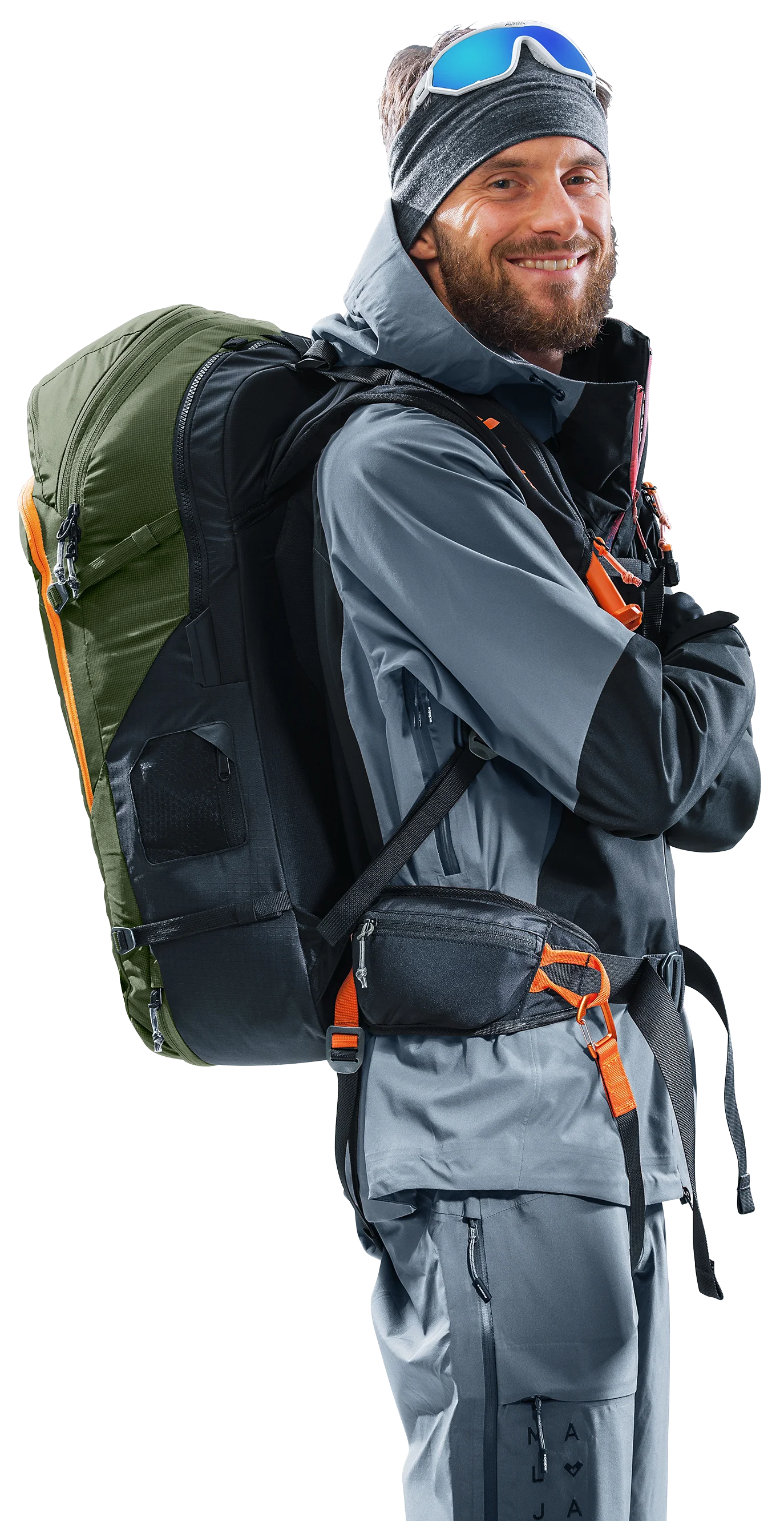 Bag, Backpack, Coat, Man, Person