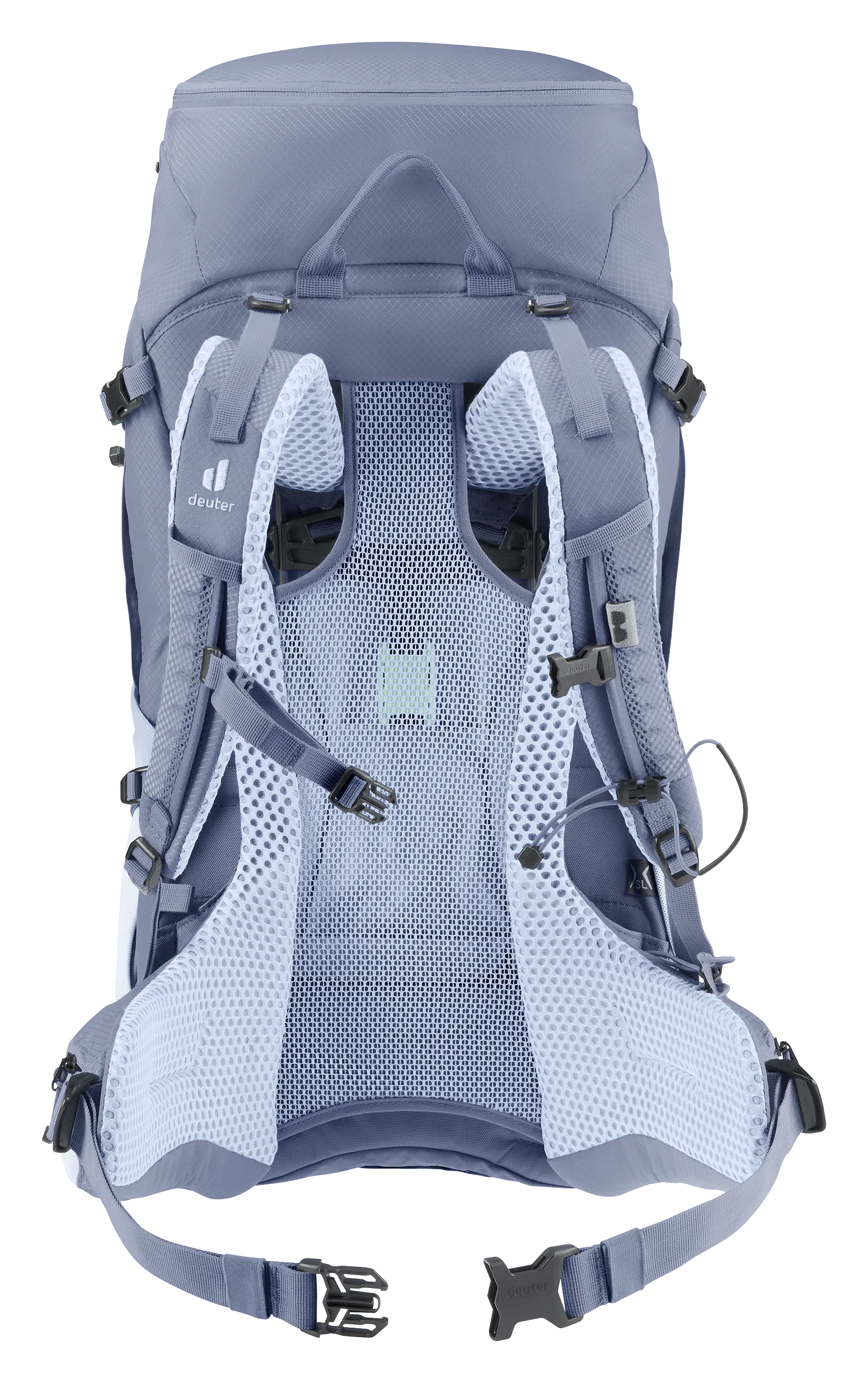 backpack, hiking, purple, mesh, shoulder straps