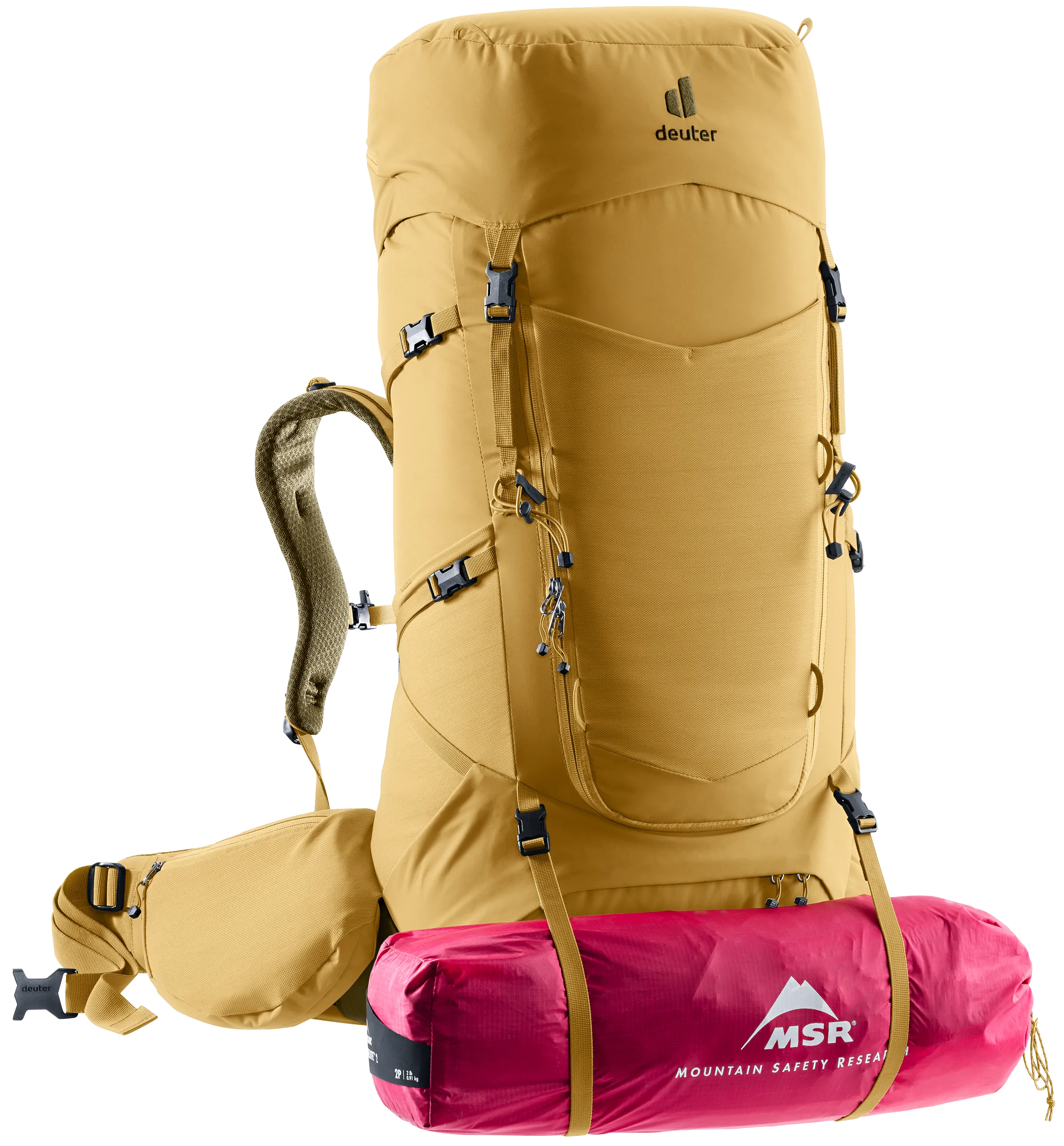 Aircontact Core 55+10 SL - Backpacking packs - savanna nori