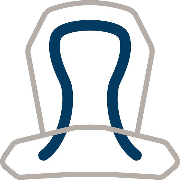 Round profile frame made of permanently elastic spring steel