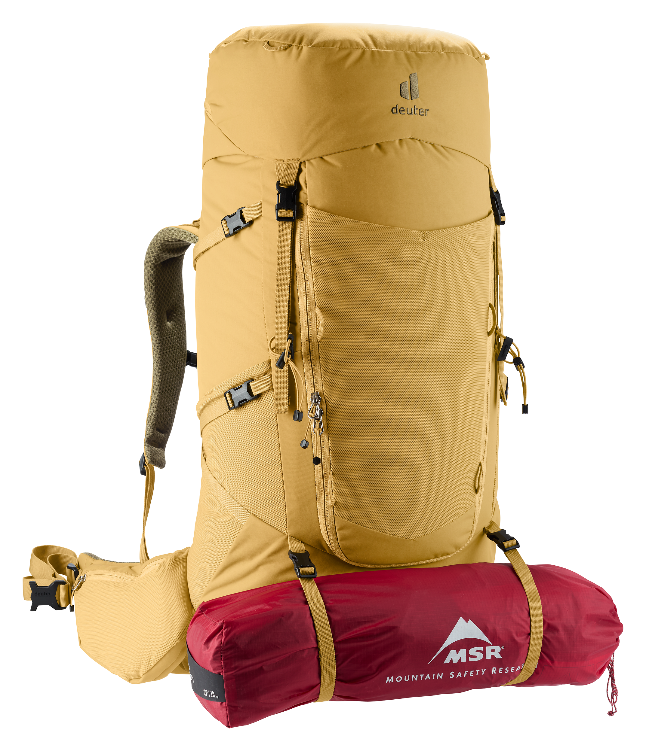 Aircontact Core 60+10 - Backpacking packs - savanna nori