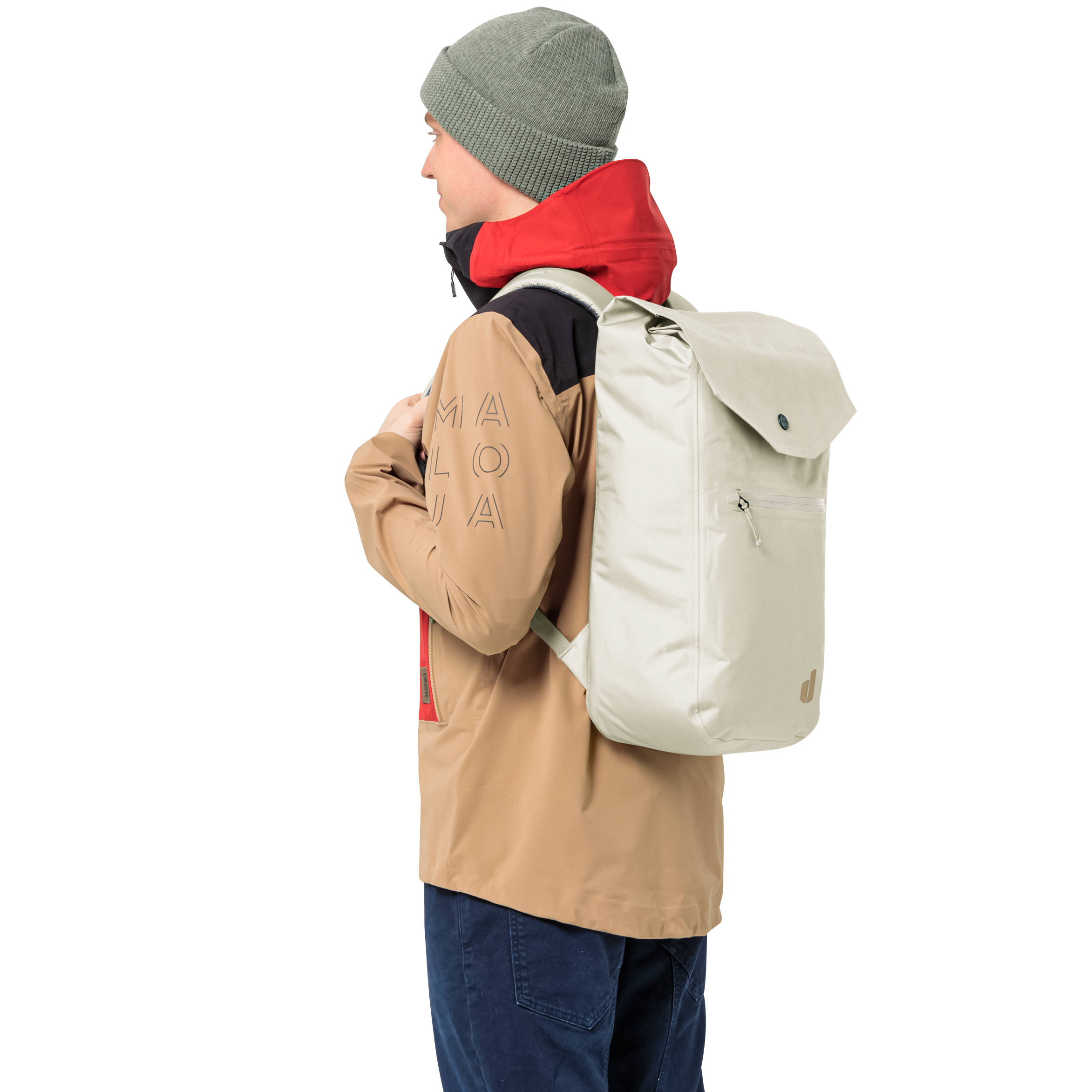 Bag, Clothing, Coat, Person, Backpack, backpack, travel, bag, shoulder strap, beige