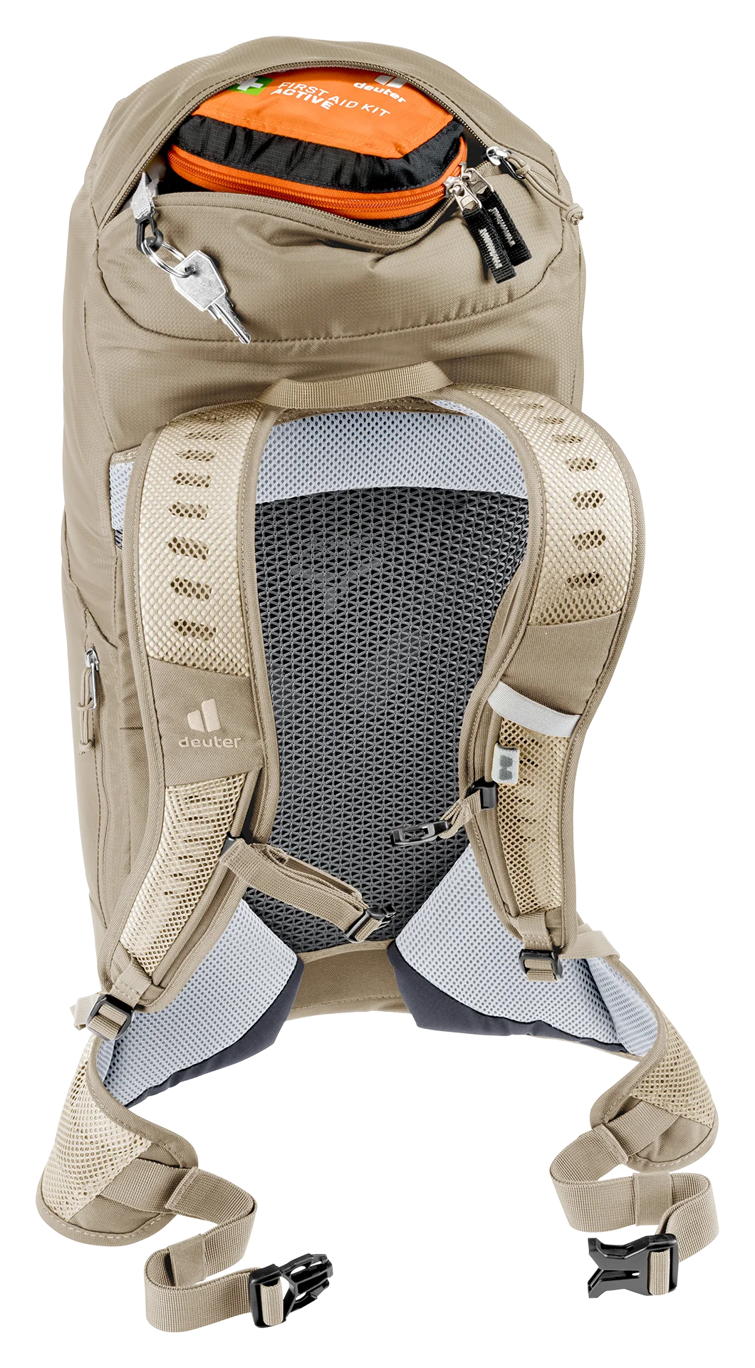 backpack, ergonomic, padded straps, mesh back, hiking