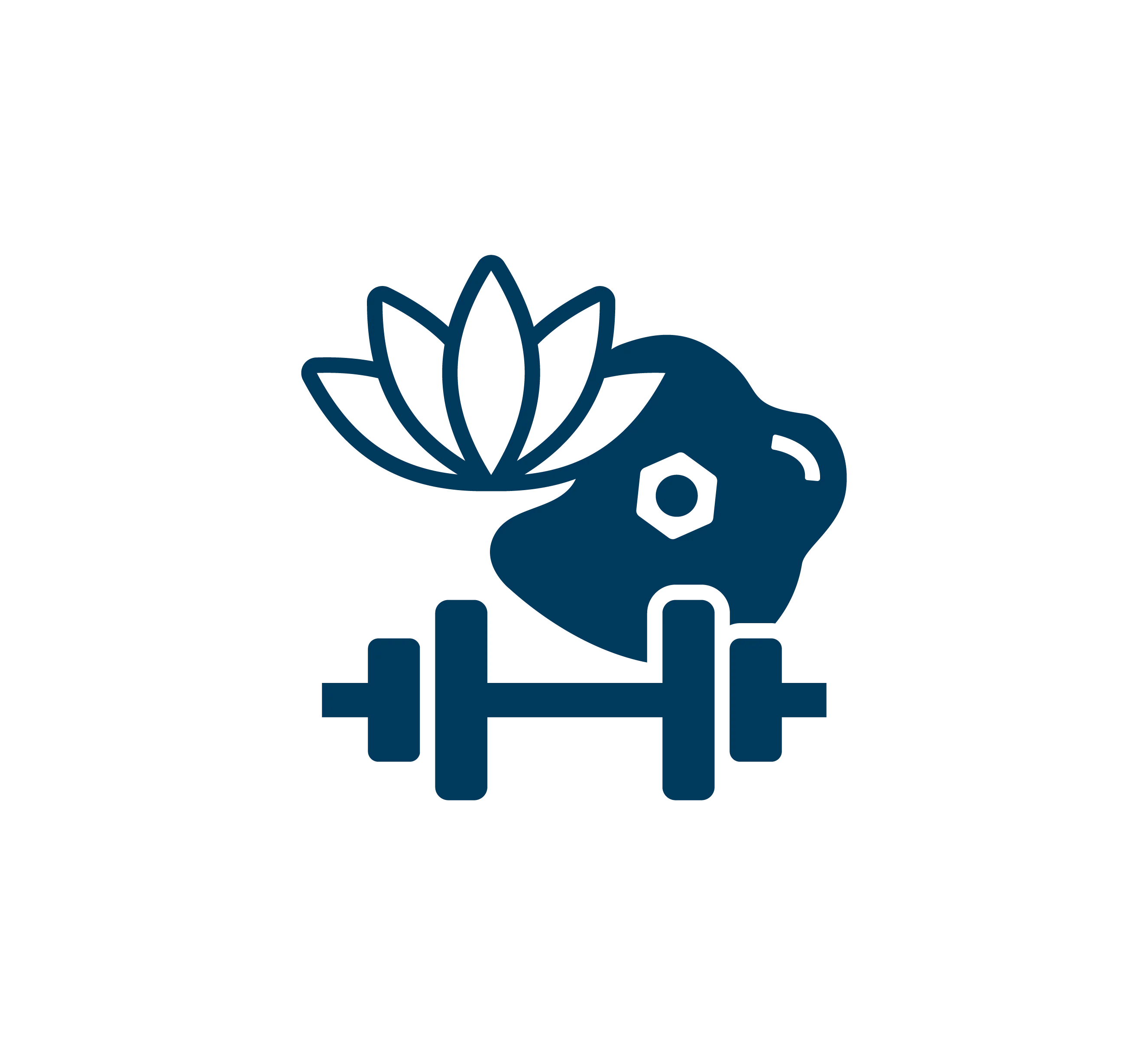dumbbell, weight, gym, cloud, flower