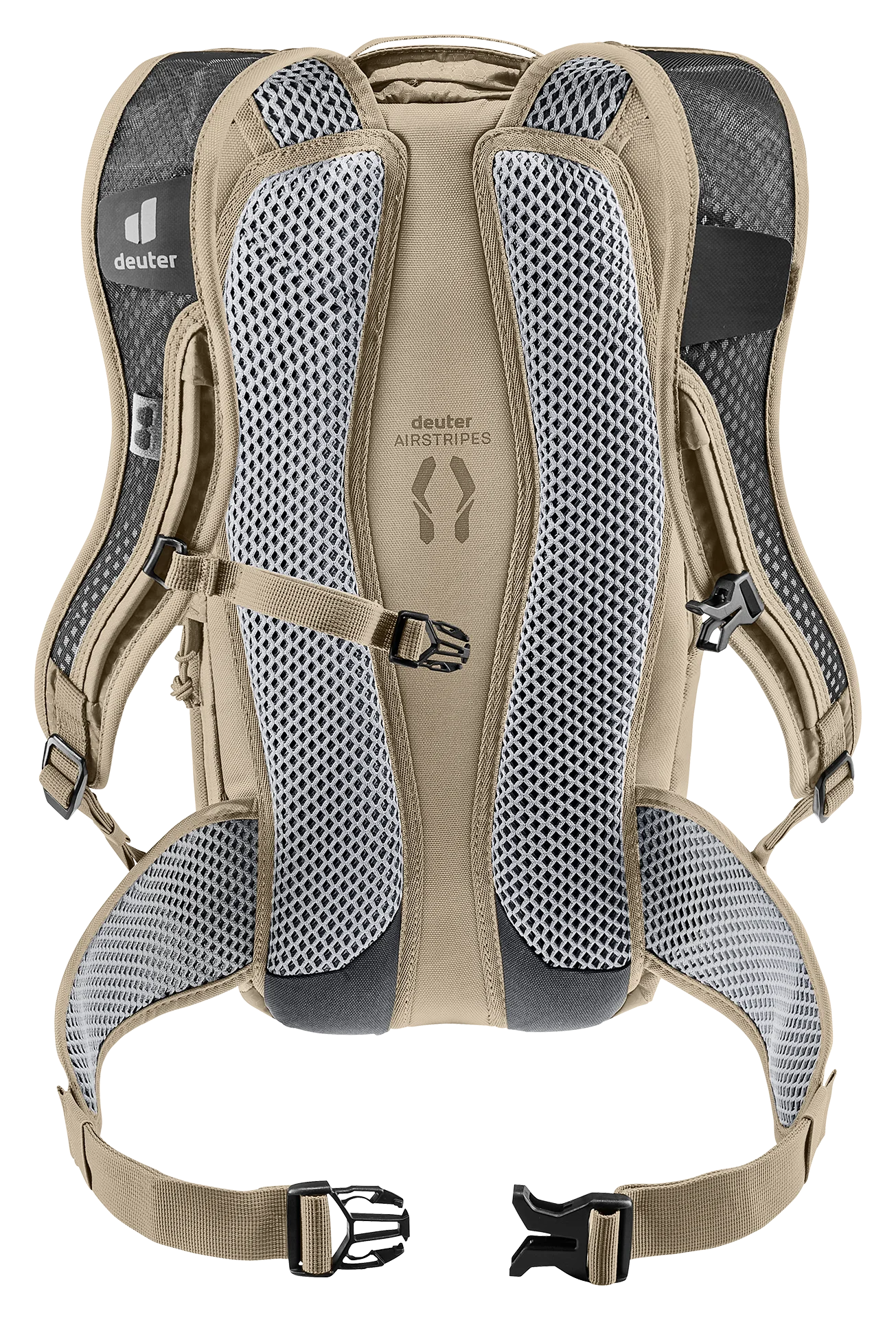 backpack, ergonomic, mesh-straps, padded-back, tan-beige