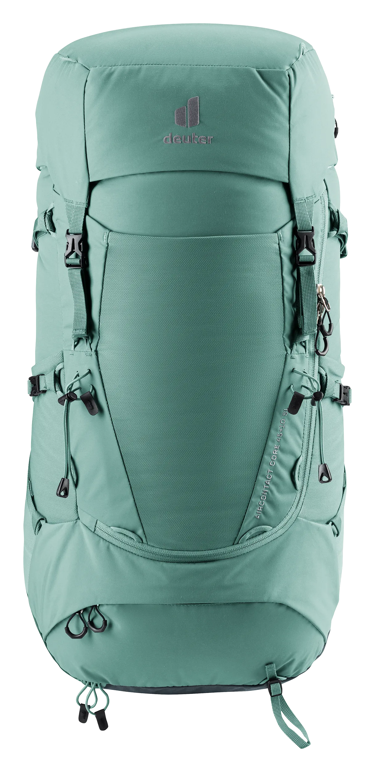 backpack, hiking, green, external pockets, padded back