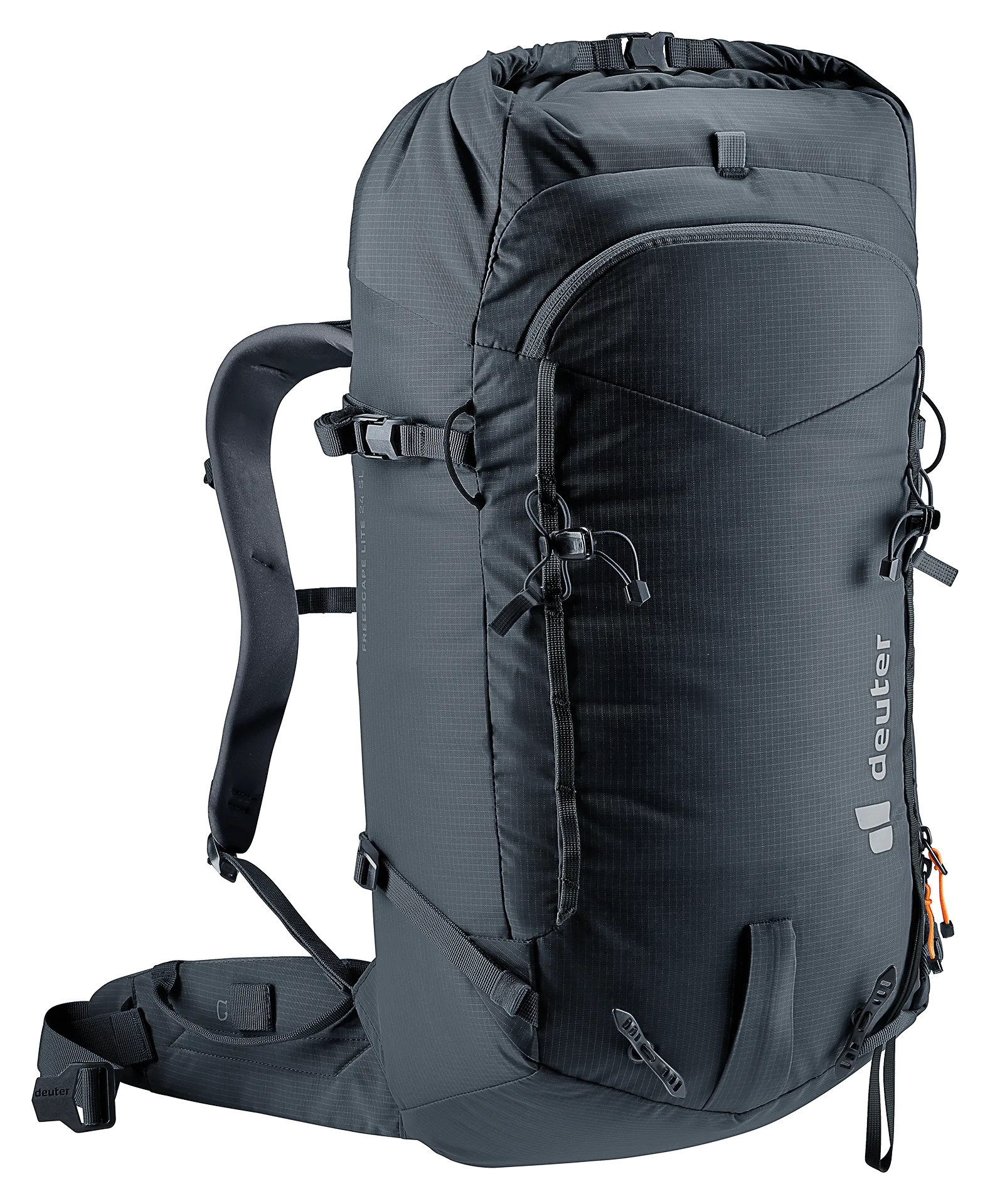 backpack, hiking, gray, compact, multi-pocket