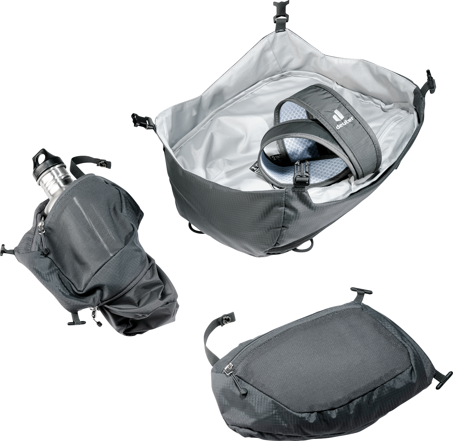 Aircontact Pro 65+10 SL Bag, Accessories, Handbag, Backpack, hiking bag, compact pack, fuel bottle pocket, gray pouch, multi-piece set