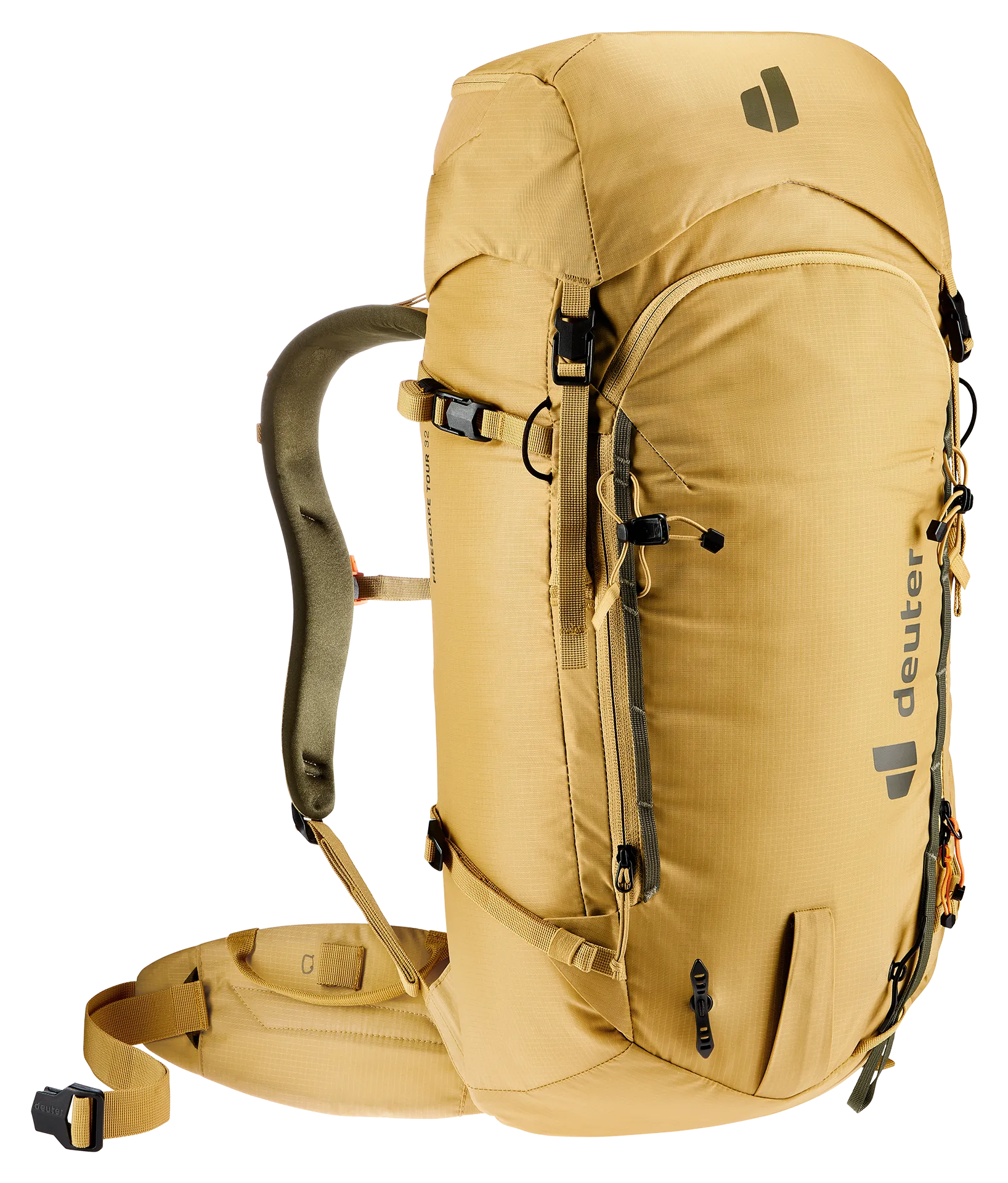 backpack, hiking, tan, hydration compatible, compression straps