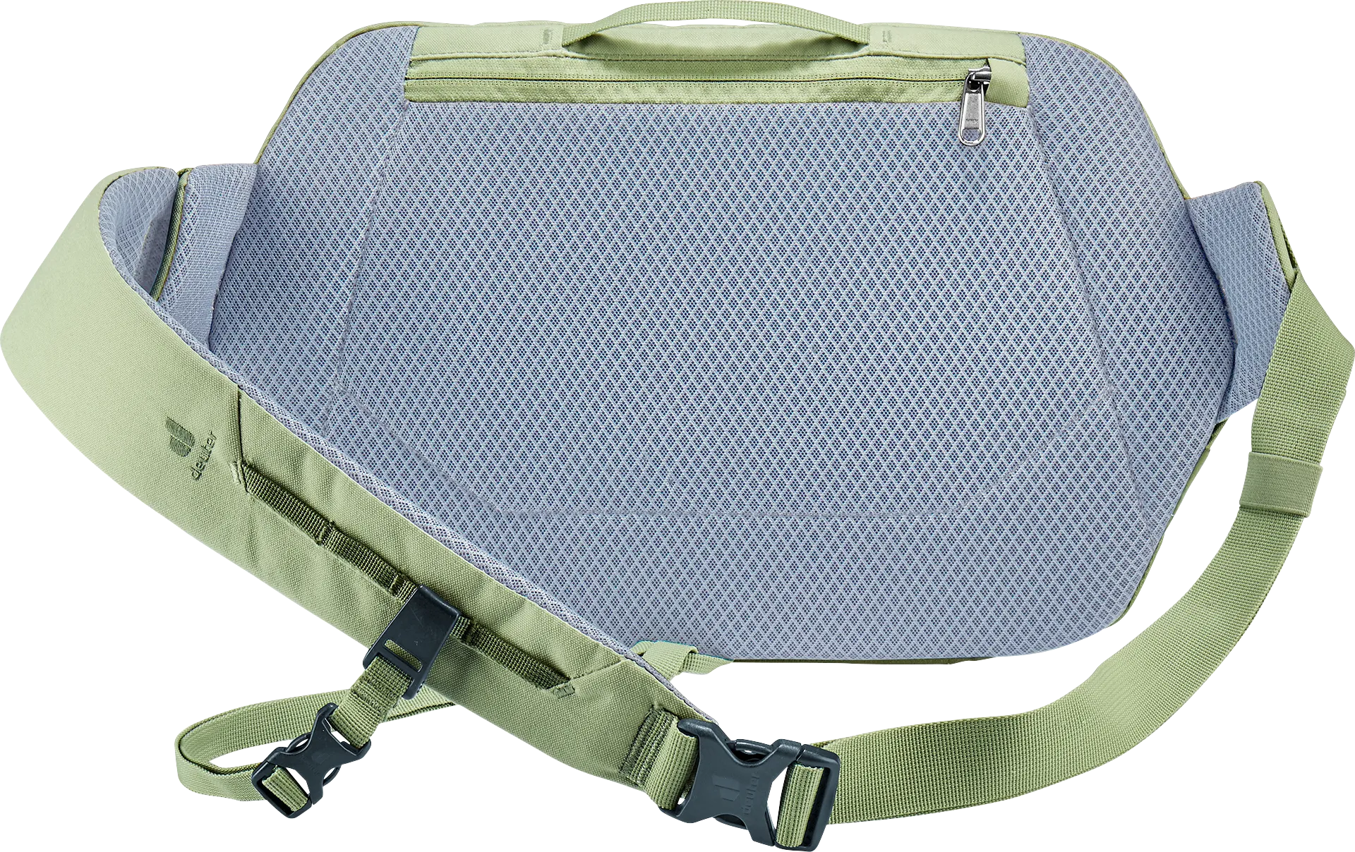 Bag, Accessories, Handbag, Purse, hip pack, waist bag, green, mesh interior, adjustable strap