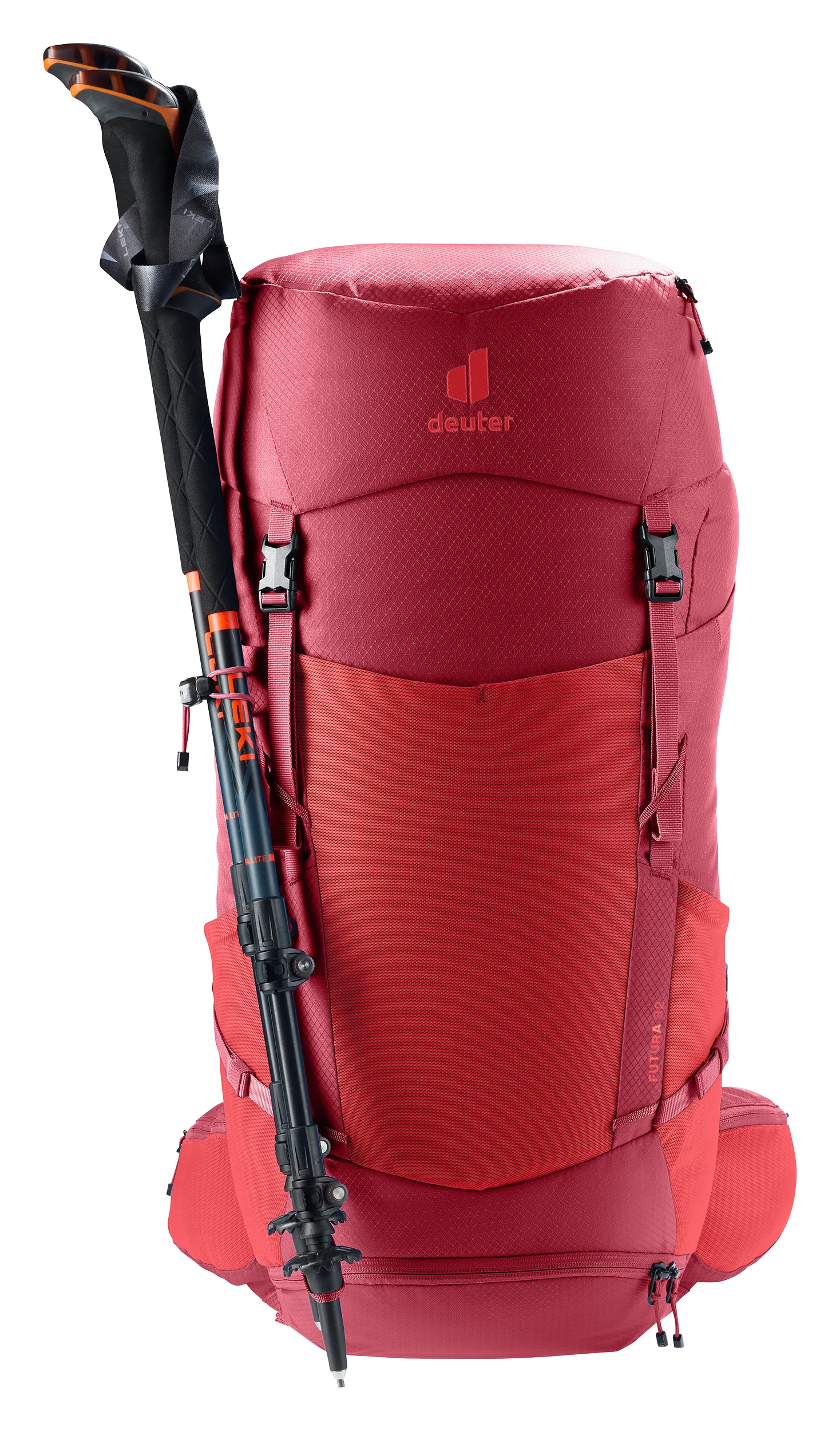 backpack, rucksack, pink, outdoor, trekking pole