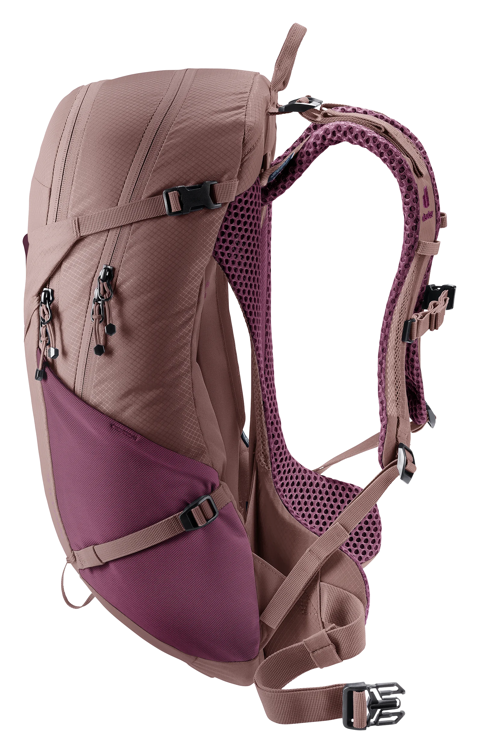 backpack, hydration, pink, shoulder straps, mesh backpanel