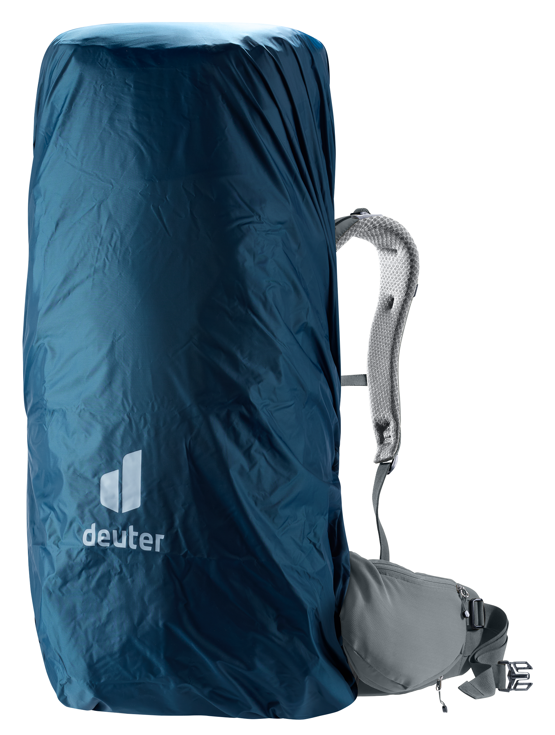 Aircontact Core 65+10 SL backpack, rain cover, deuter, hiking, pack accessory, backpack, rain cover, brand logo, hiking, reflective strap