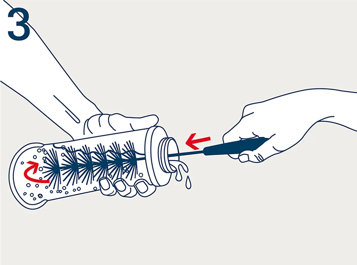 03_STREAMER-Flask_cleaning_2026 toothbrush, replacement head, brush, cleaning, device accessory